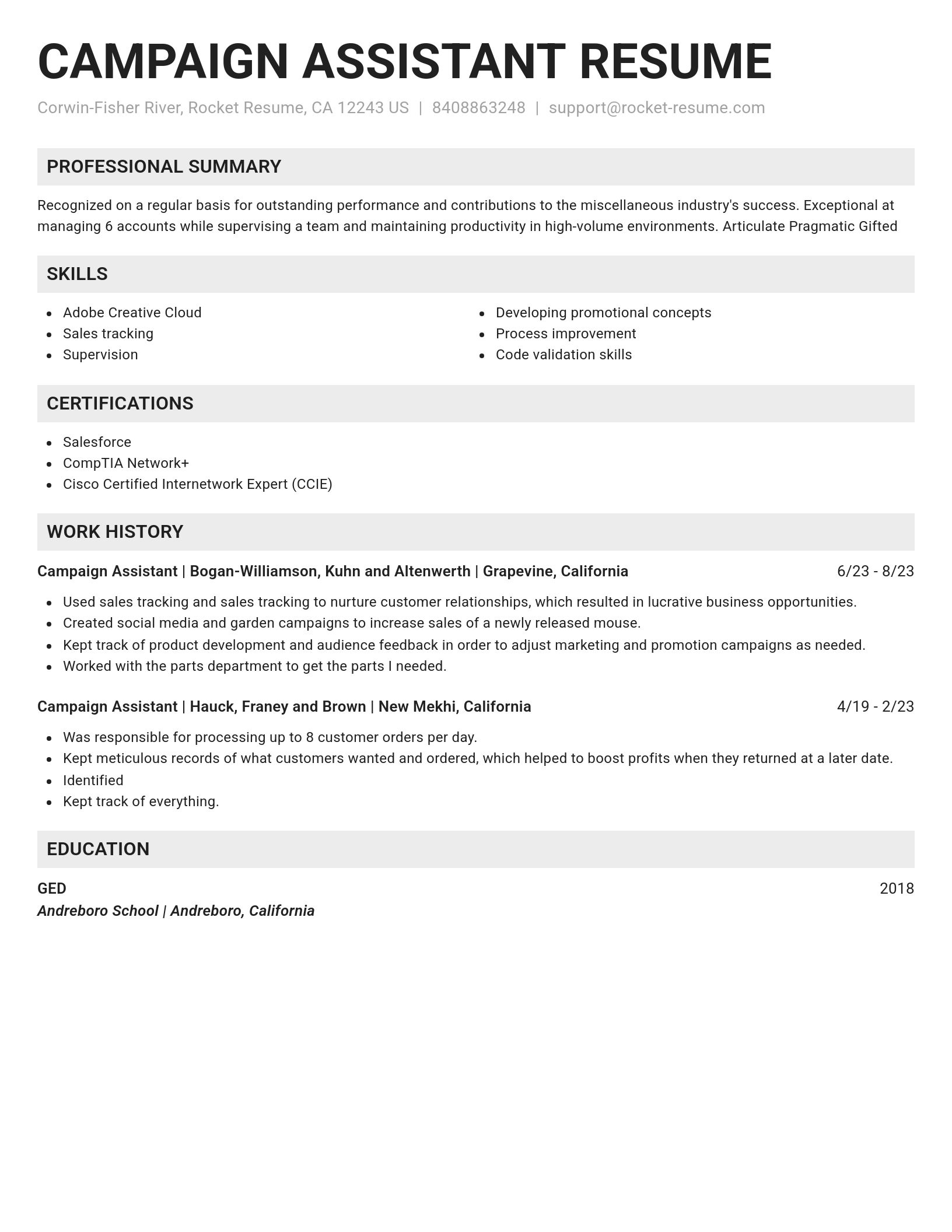 Genius resume template