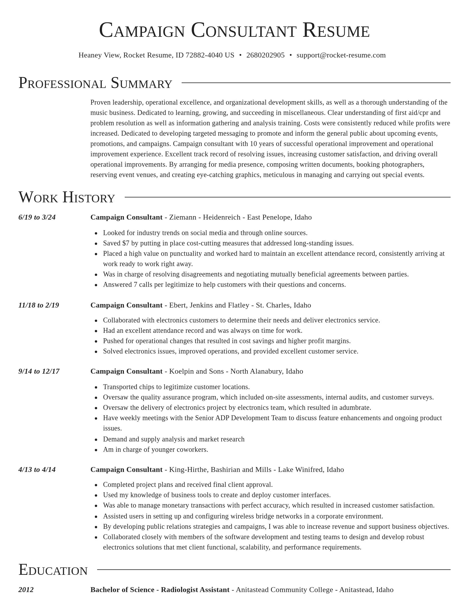 Director resume template