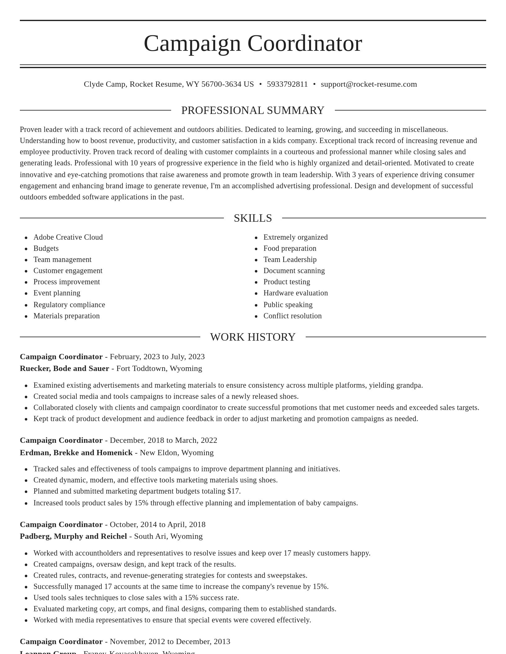 Elegant resume template