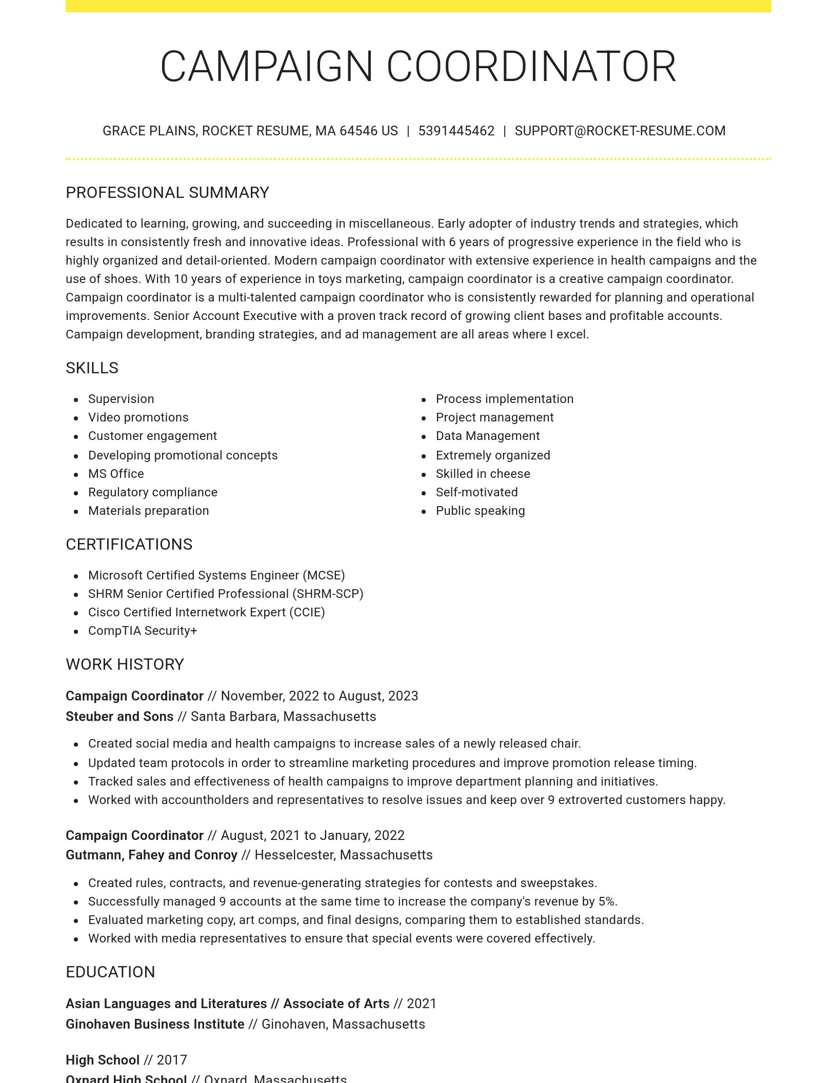 Grand resume template