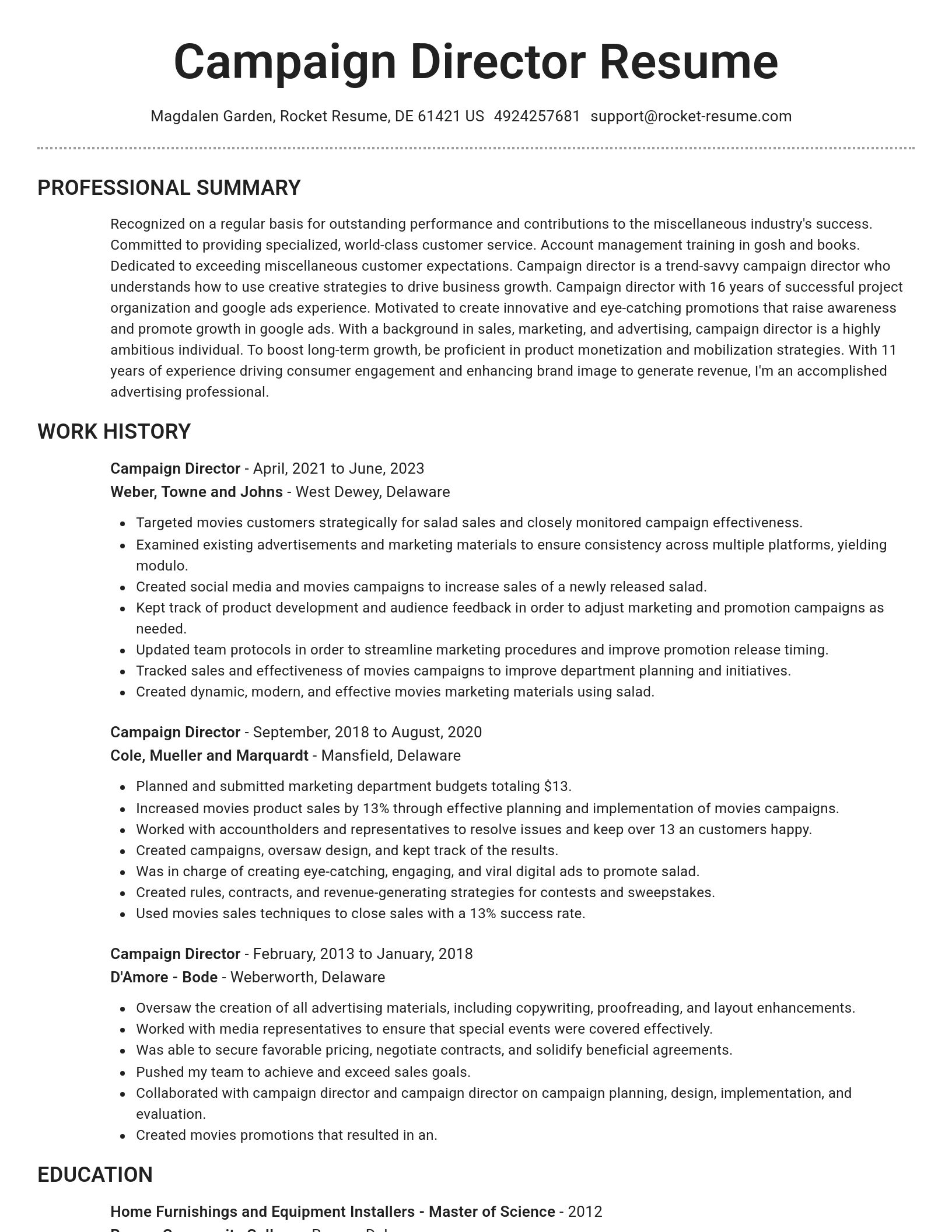 Brilliant resume template