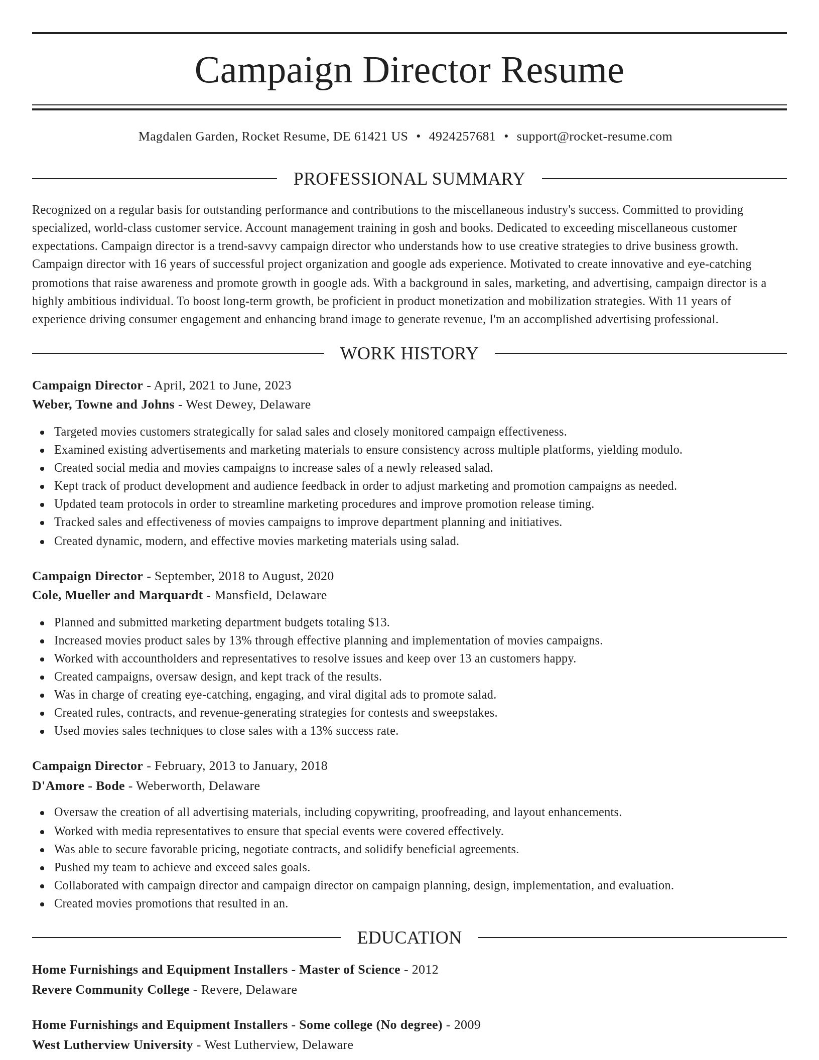 Elegant resume template