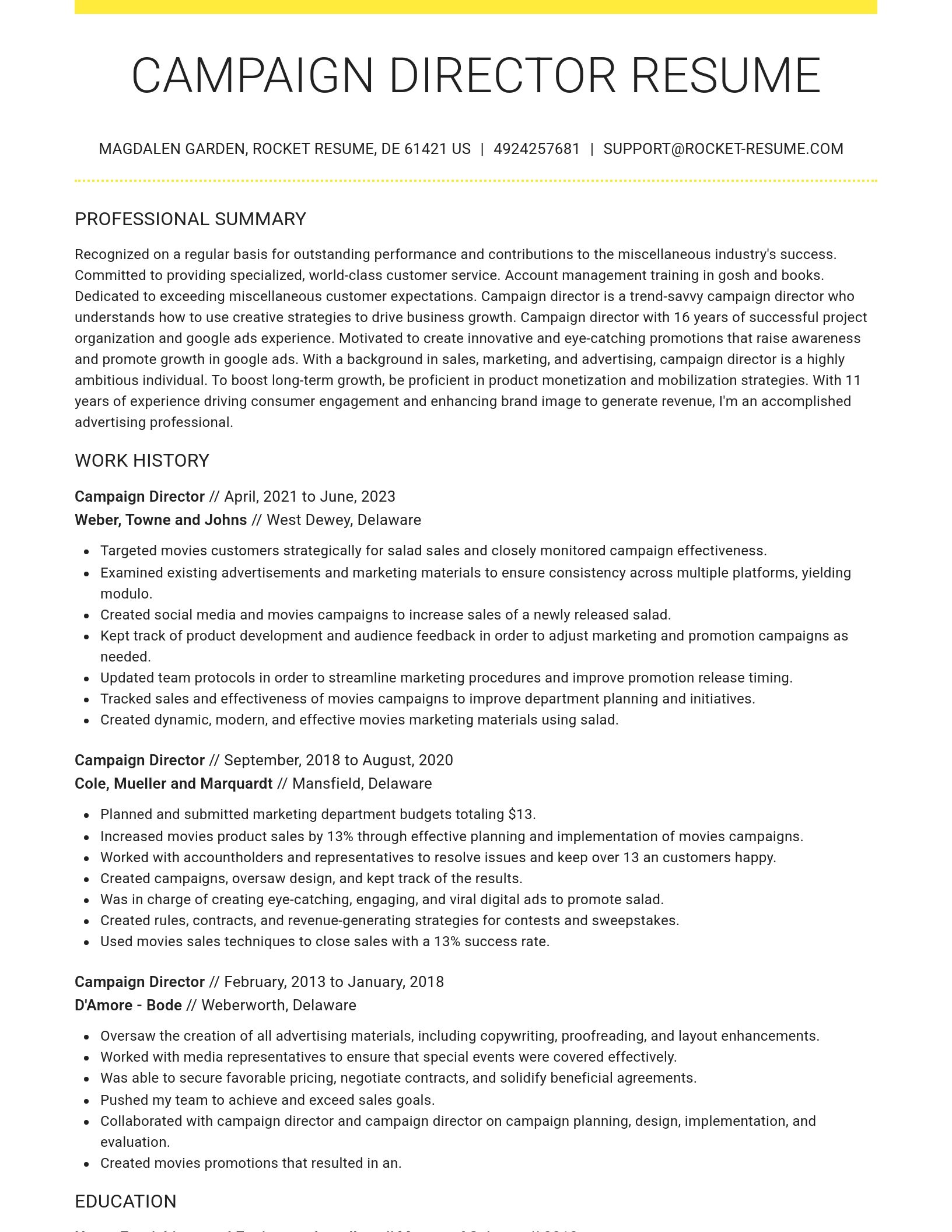 Grand resume template