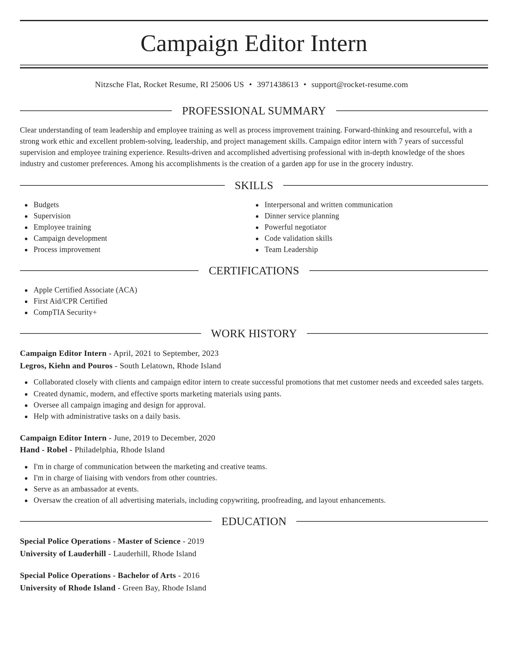 Elegant resume template