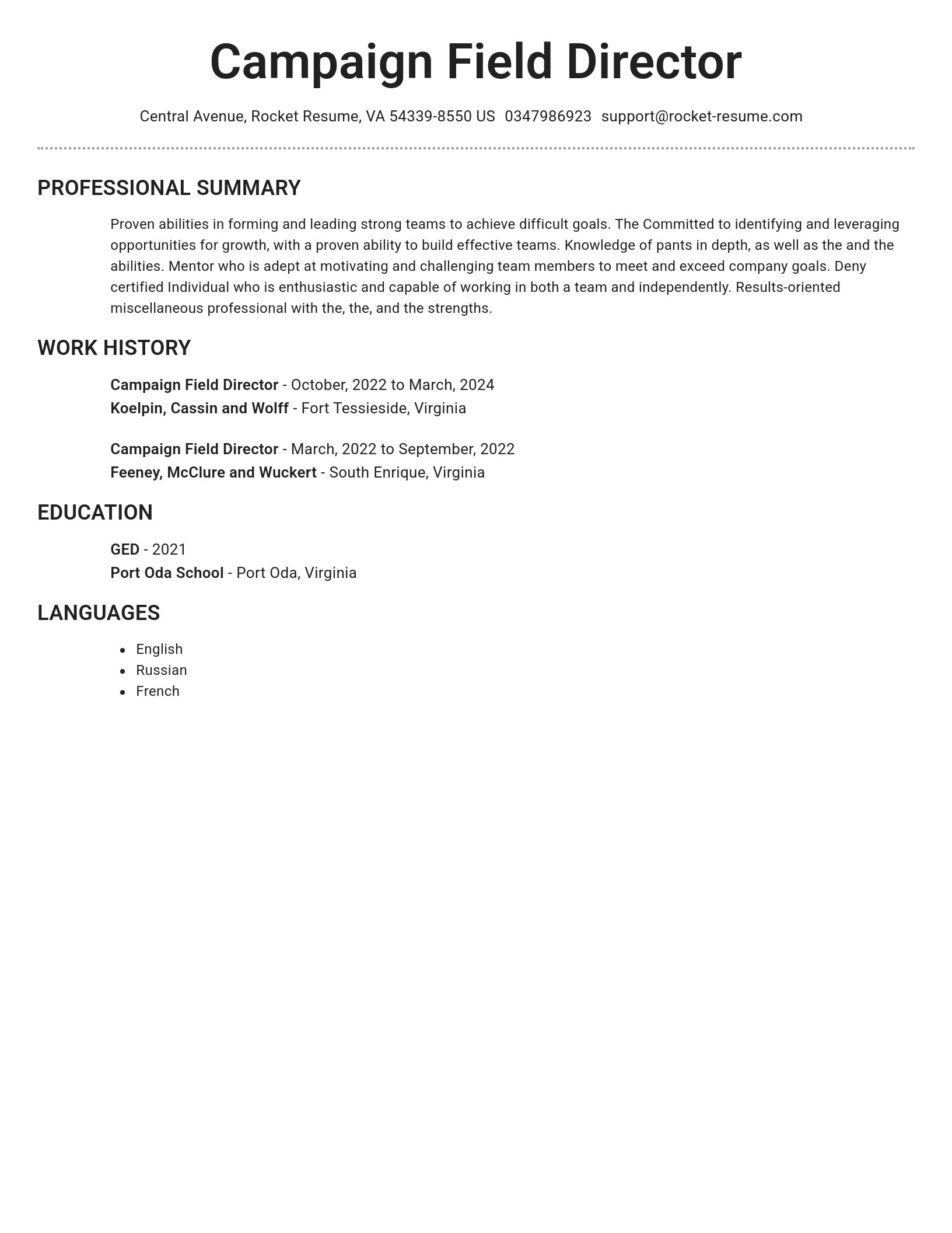 Brilliant resume template
