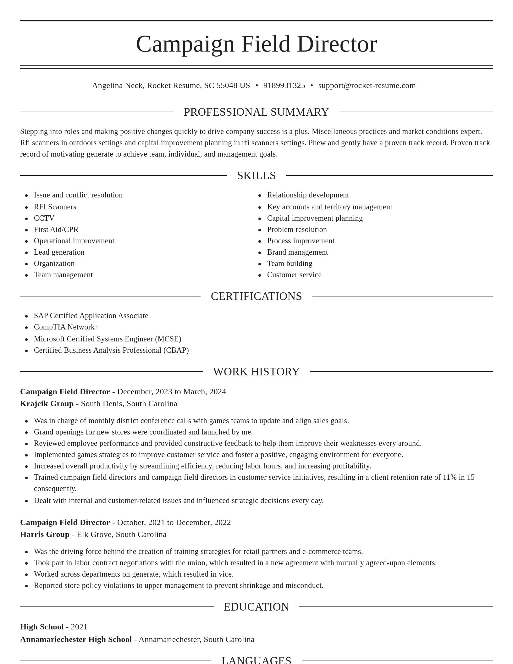 Elegant resume template