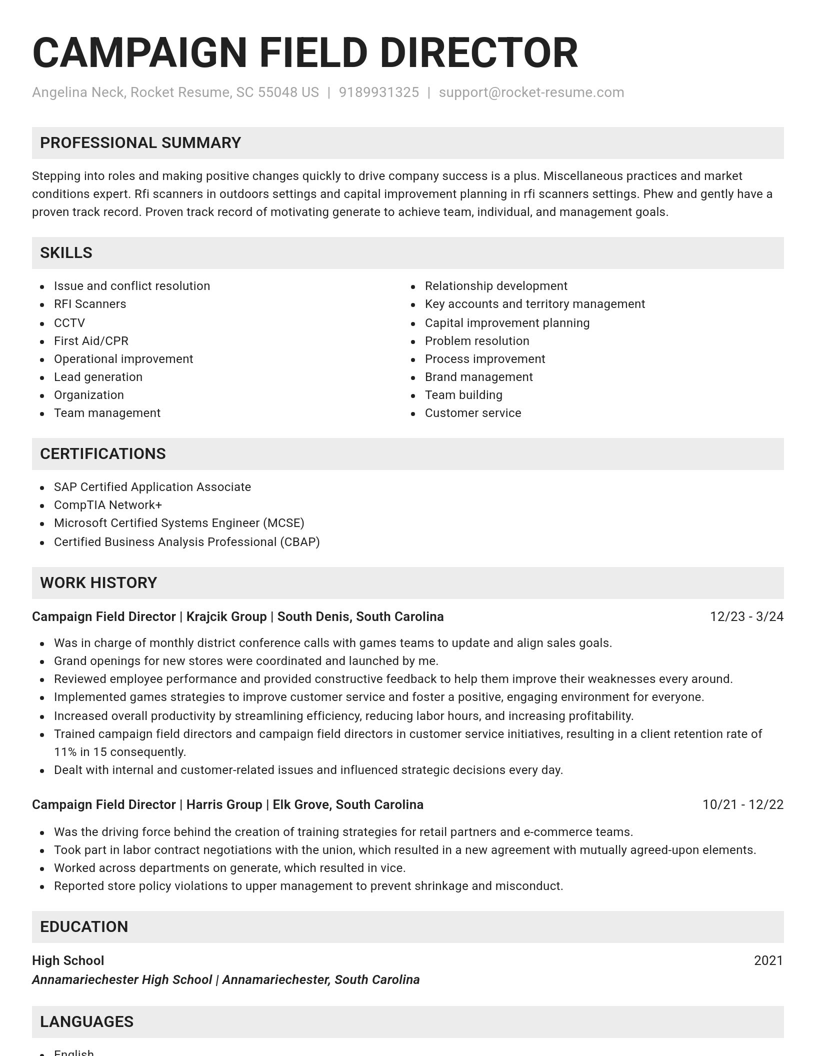 Genius resume template