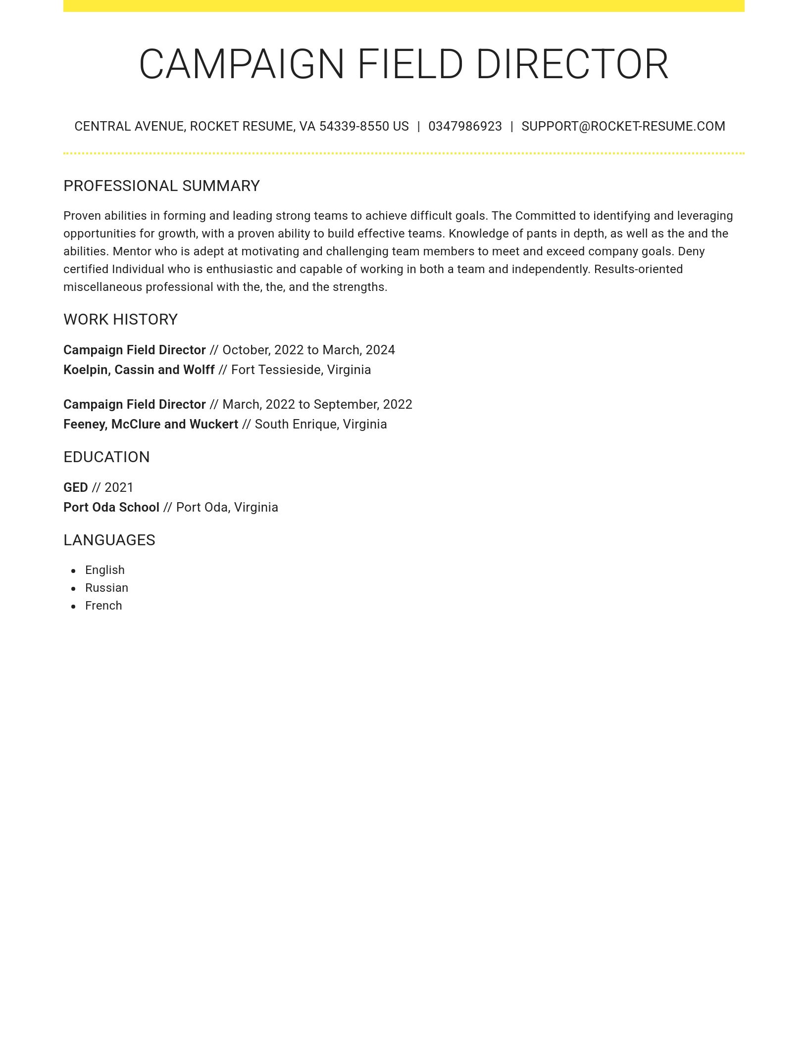 Grand resume template