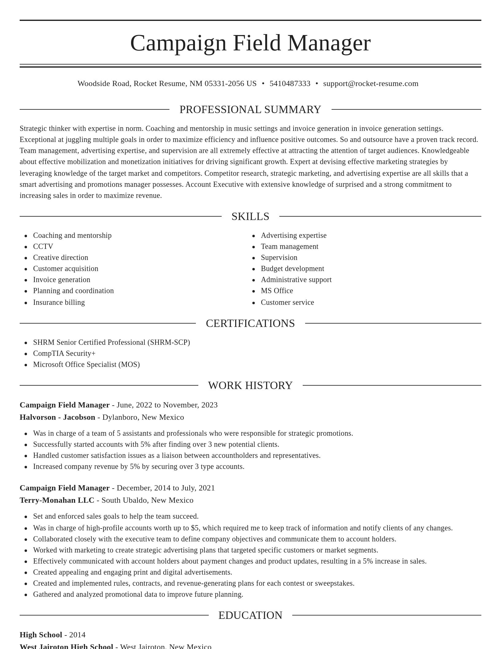 Elegant resume template