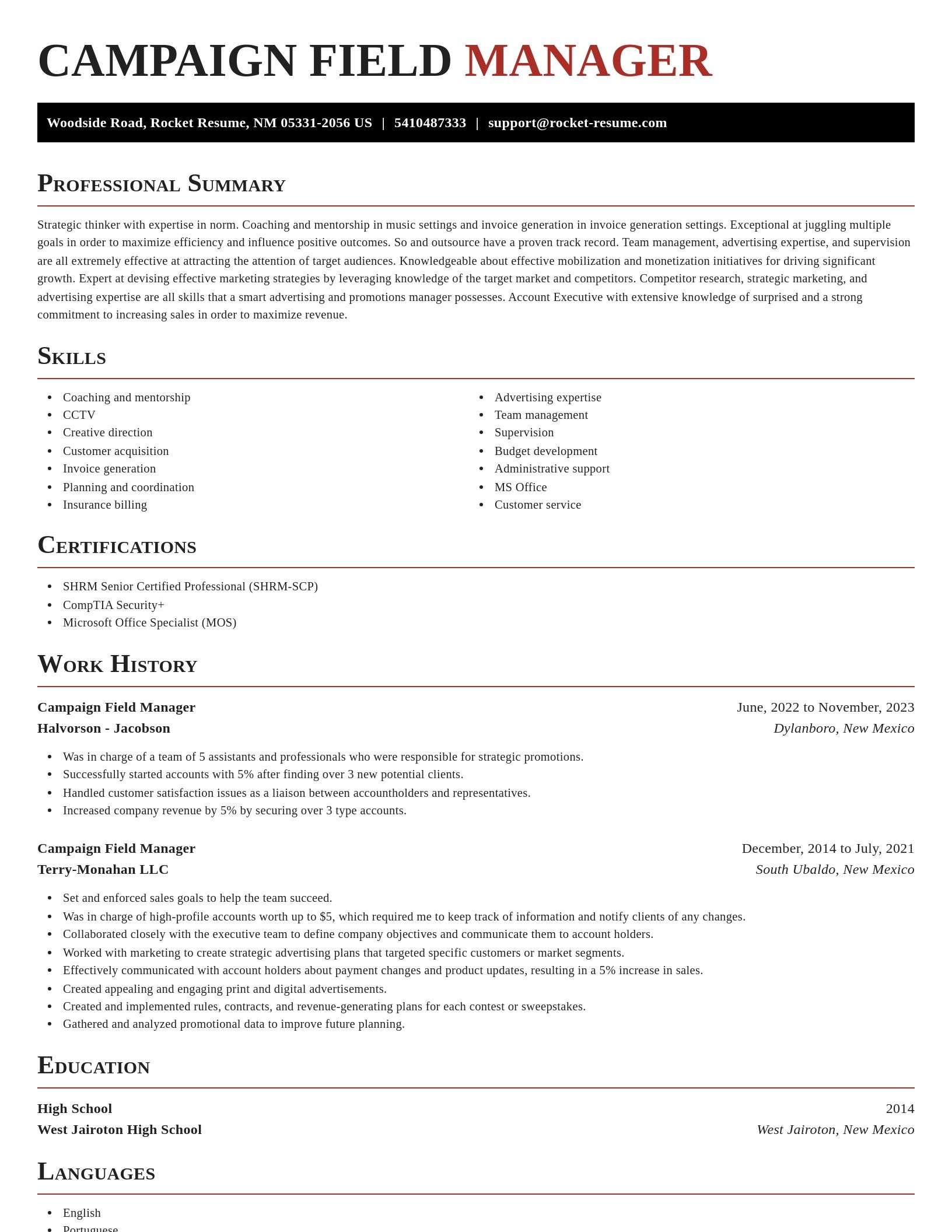 Exquisite resume template