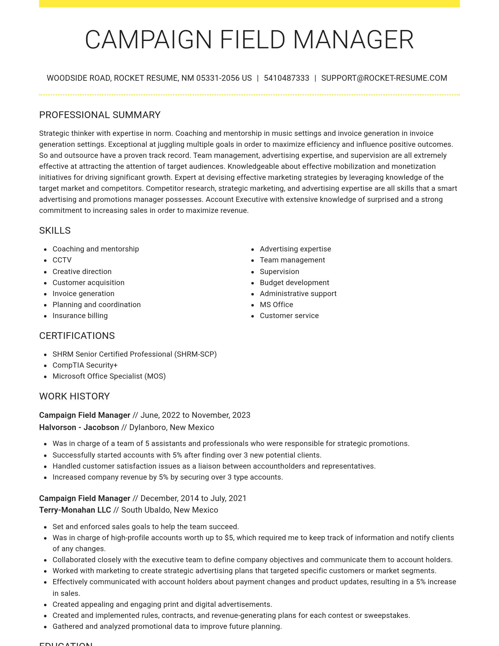 Grand resume template