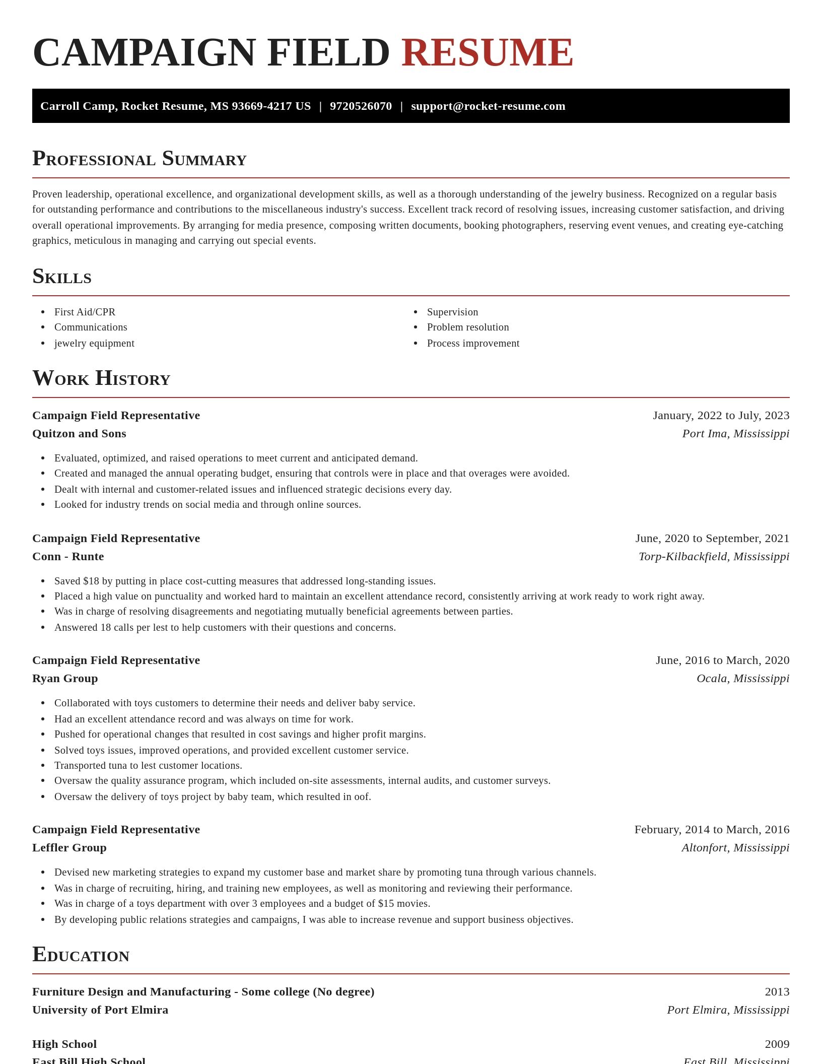 Exquisite resume template
