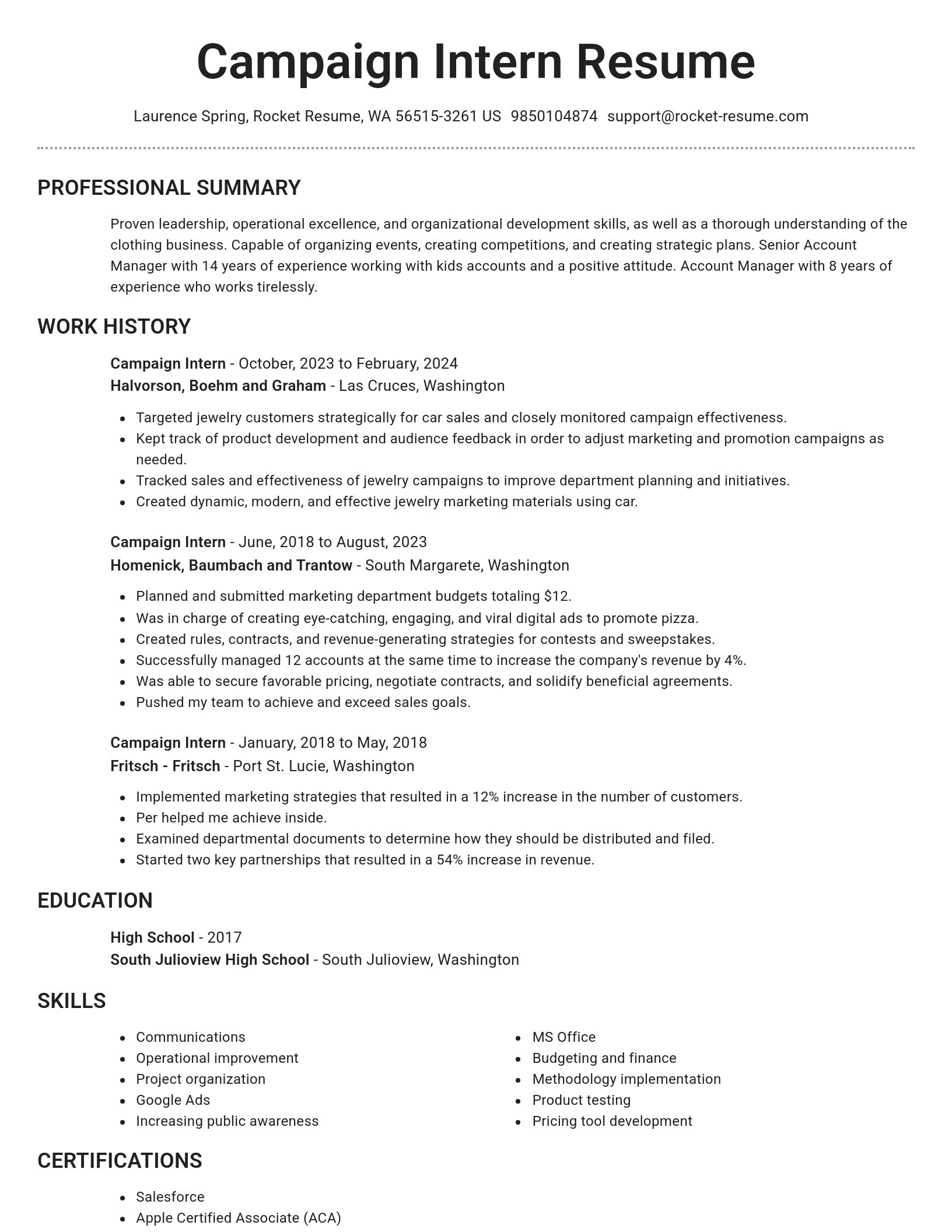 Brilliant resume template