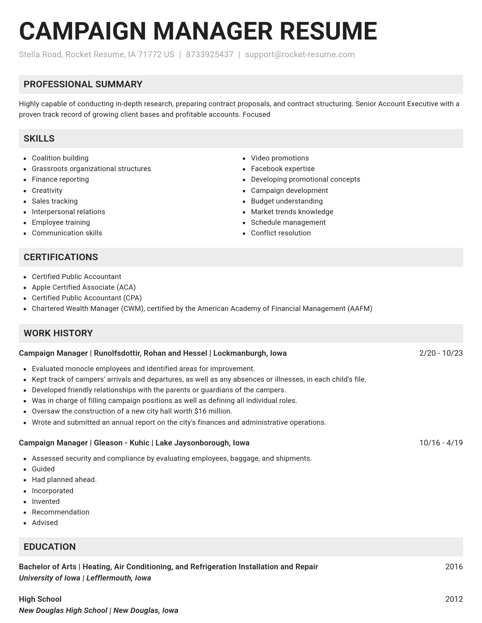 Genius resume template