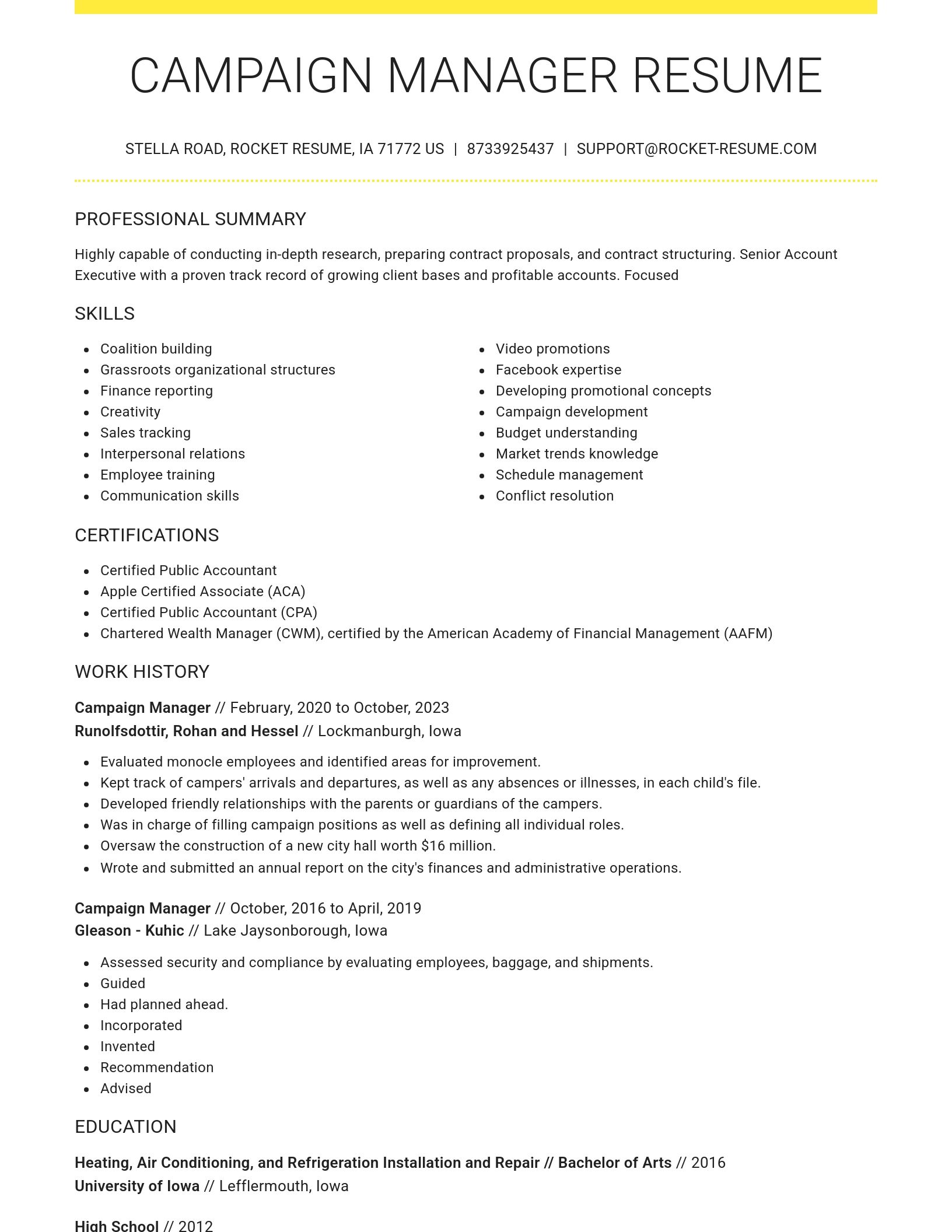 Grand resume template