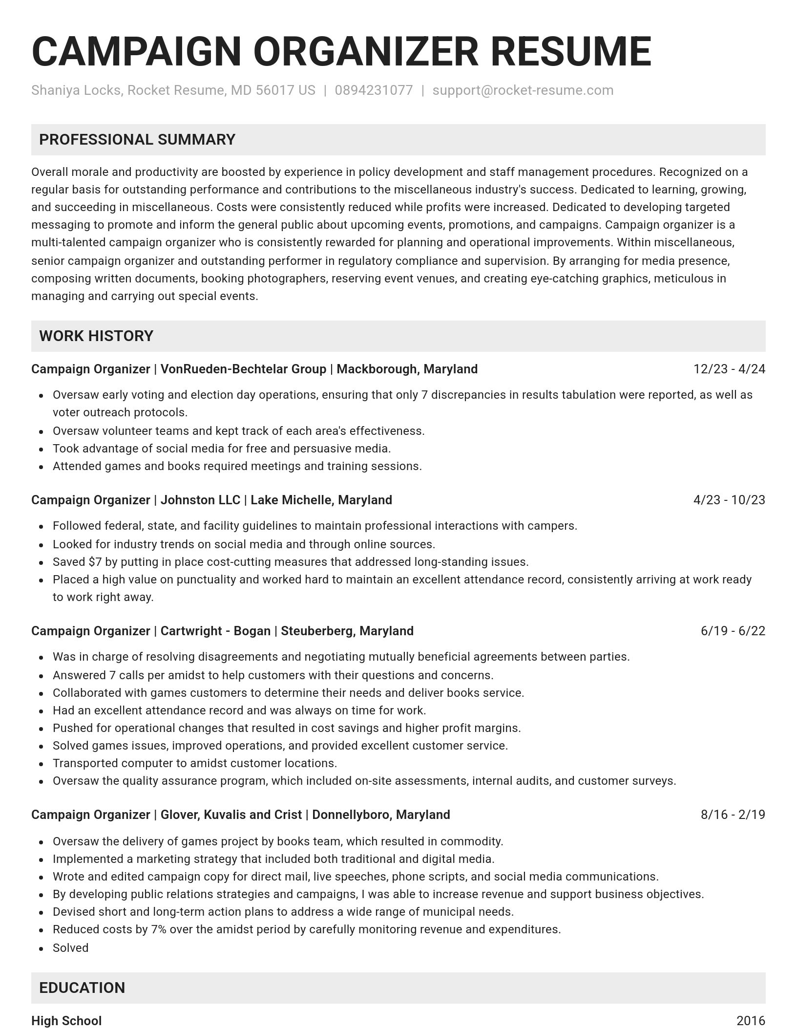 Genius resume template