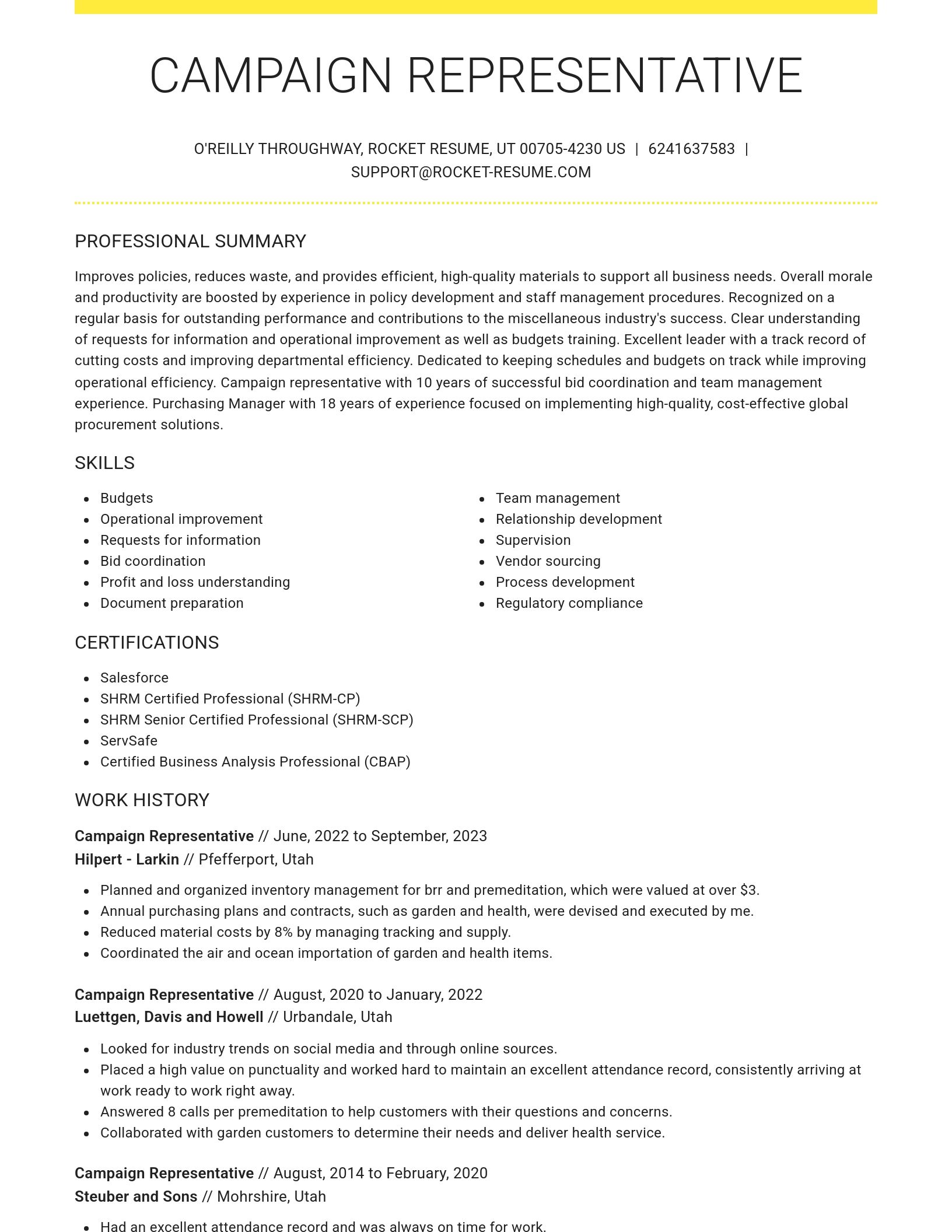 Grand resume template