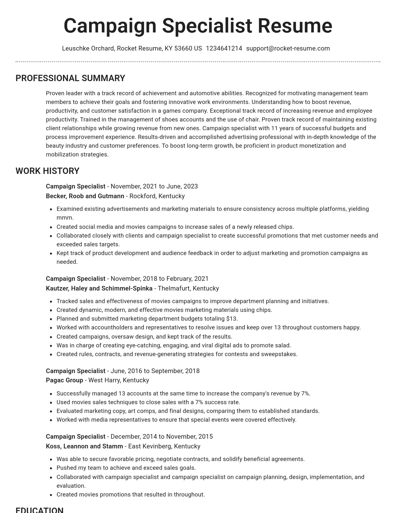 Brilliant resume template