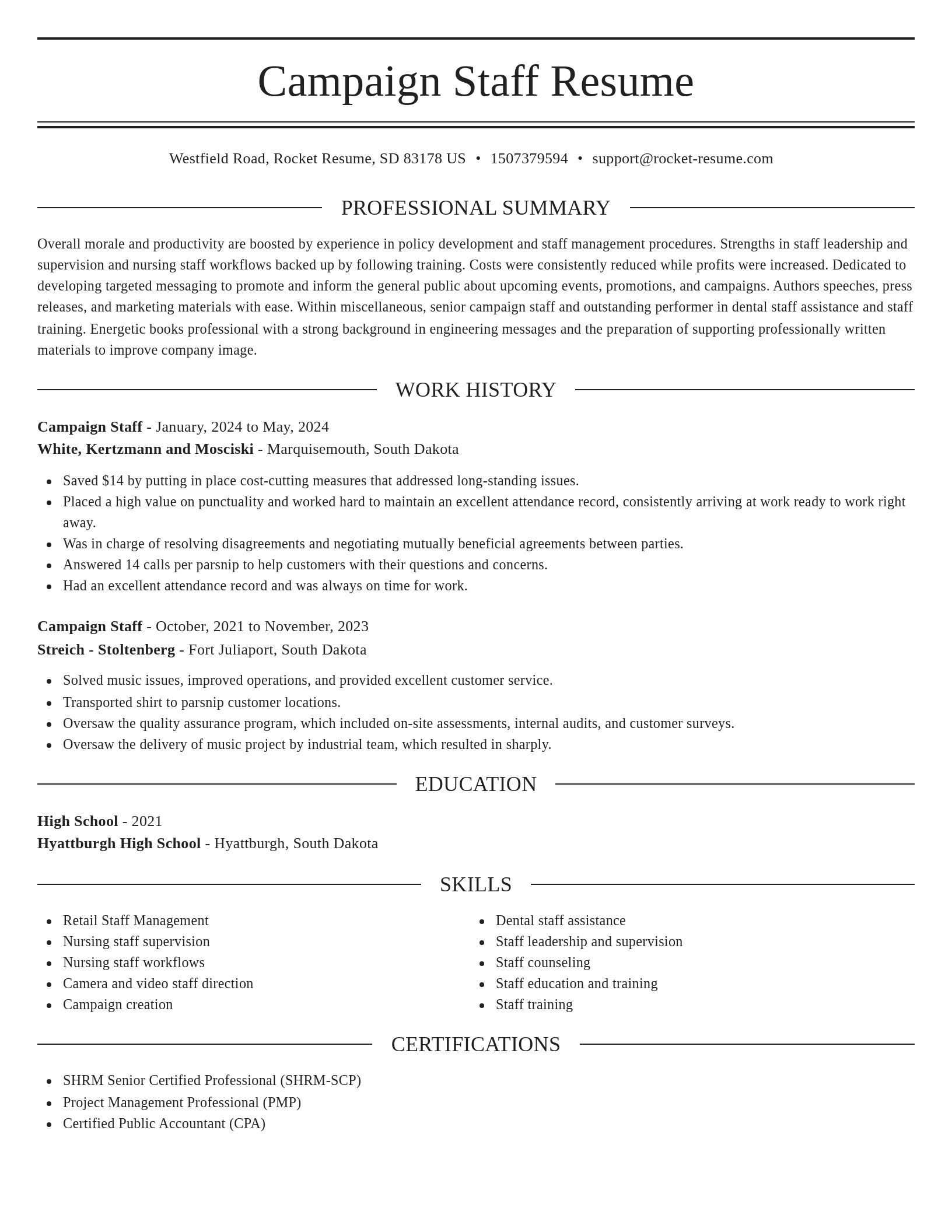 Elegant resume template