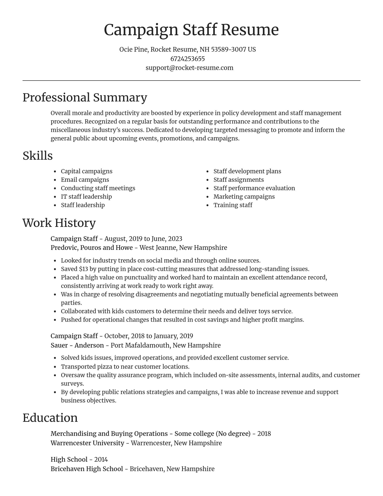 Focal Point resume template