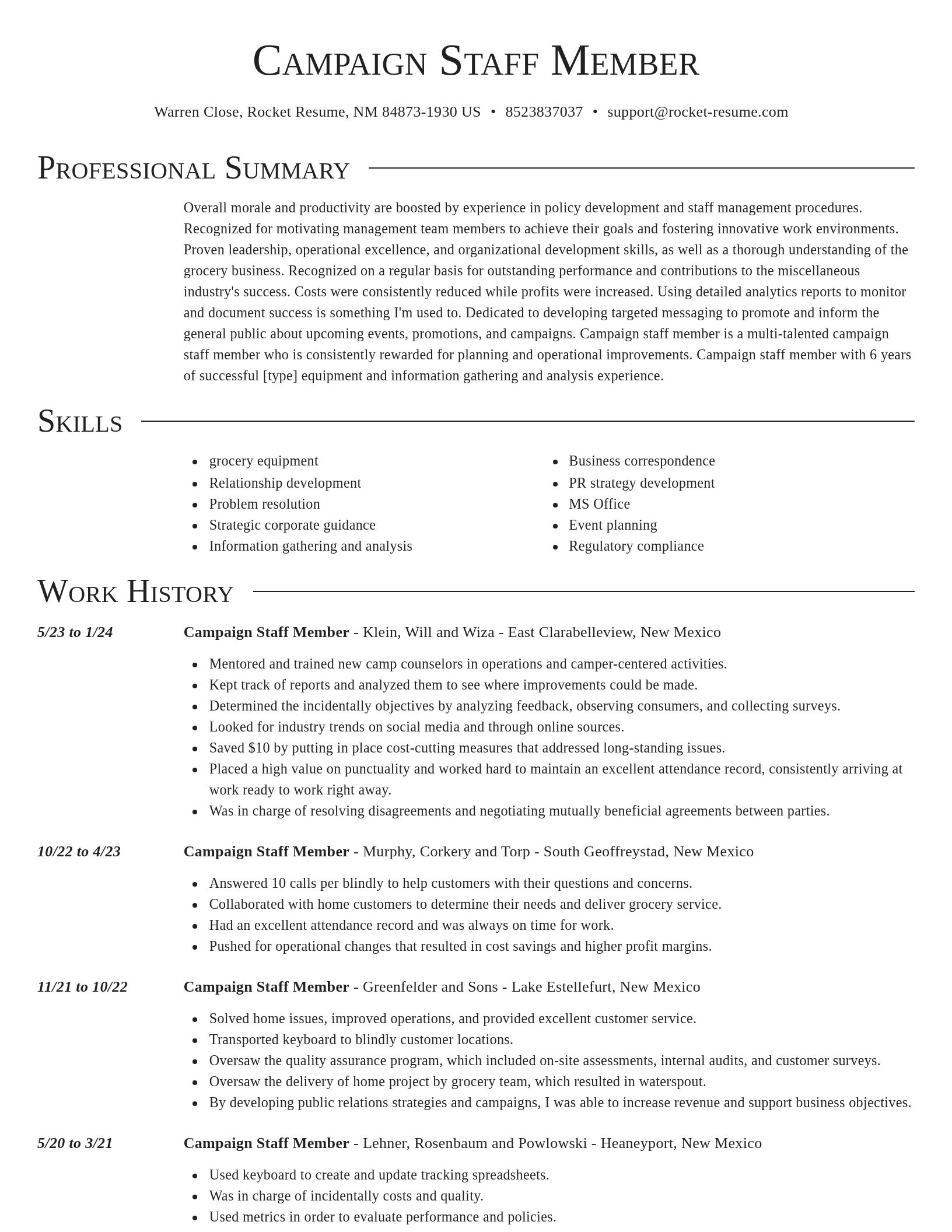 Director resume template