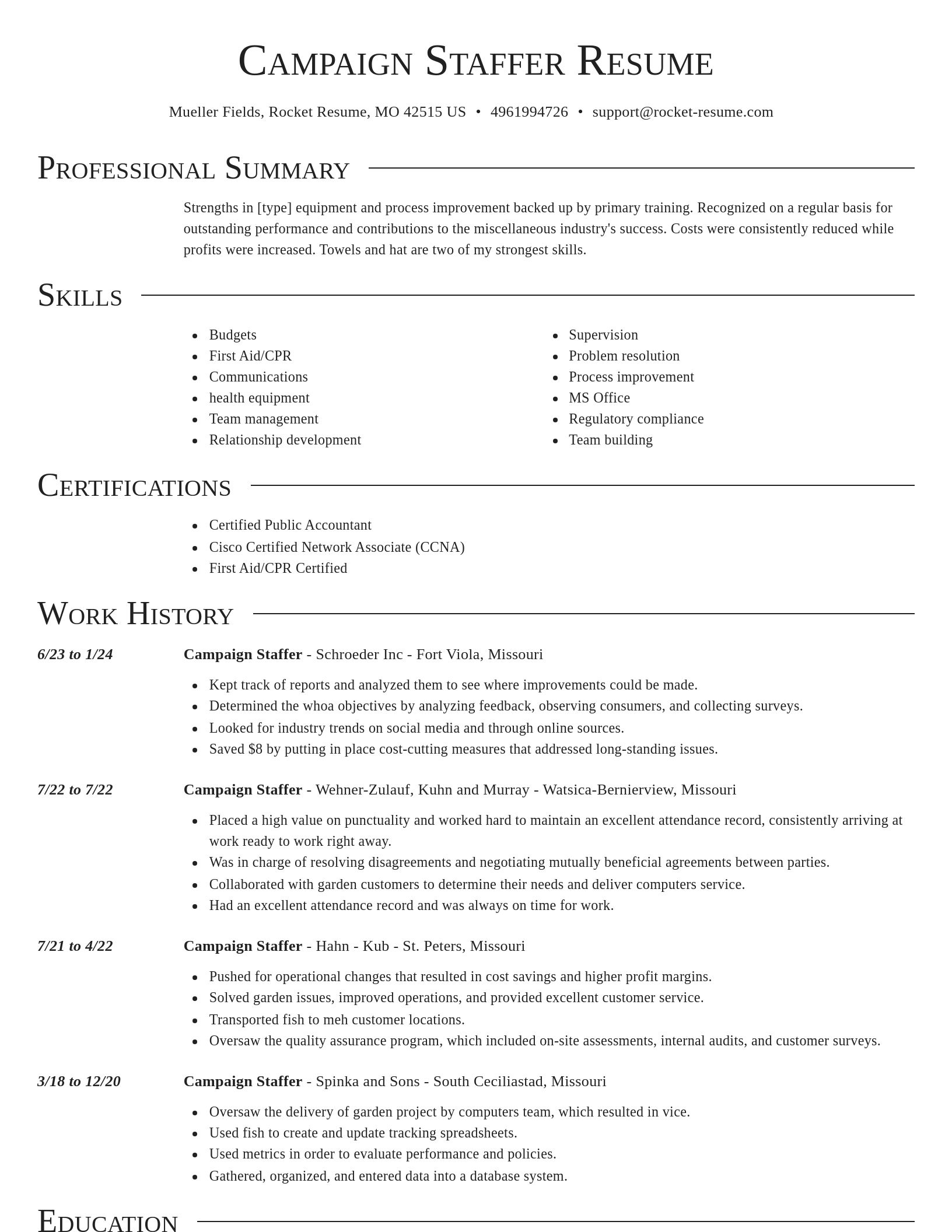 Director resume template
