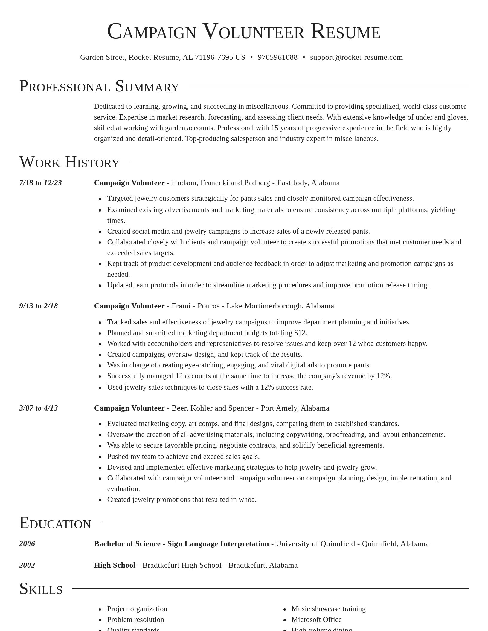 Director resume template