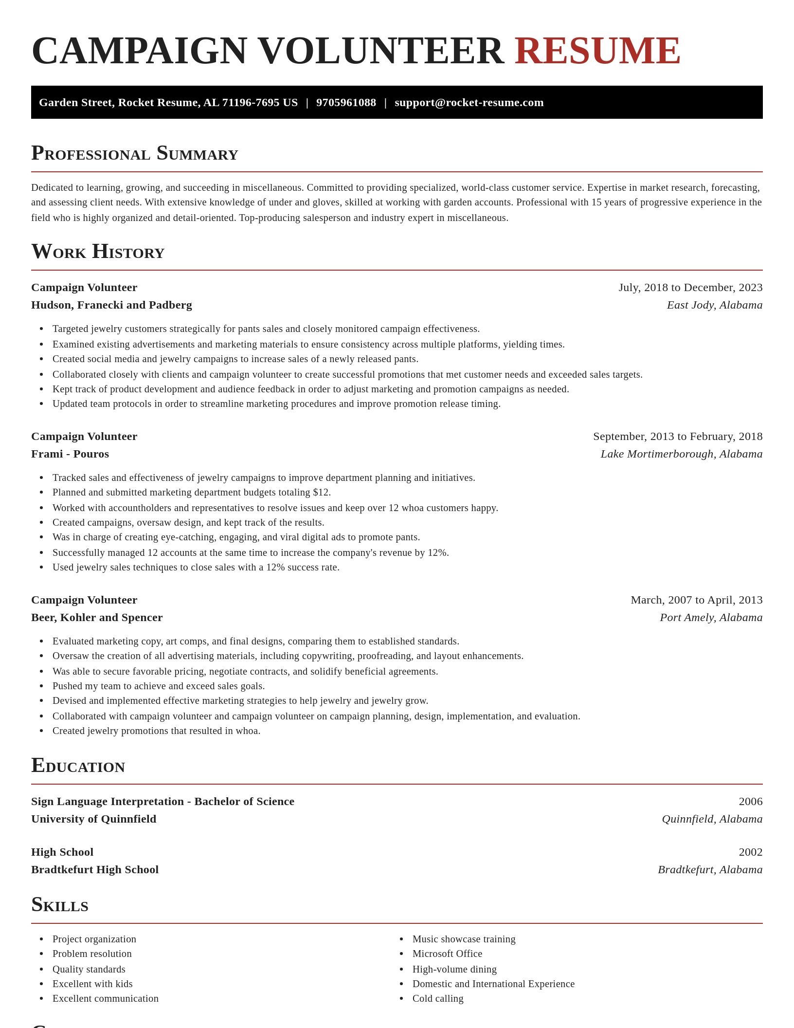 Exquisite resume template