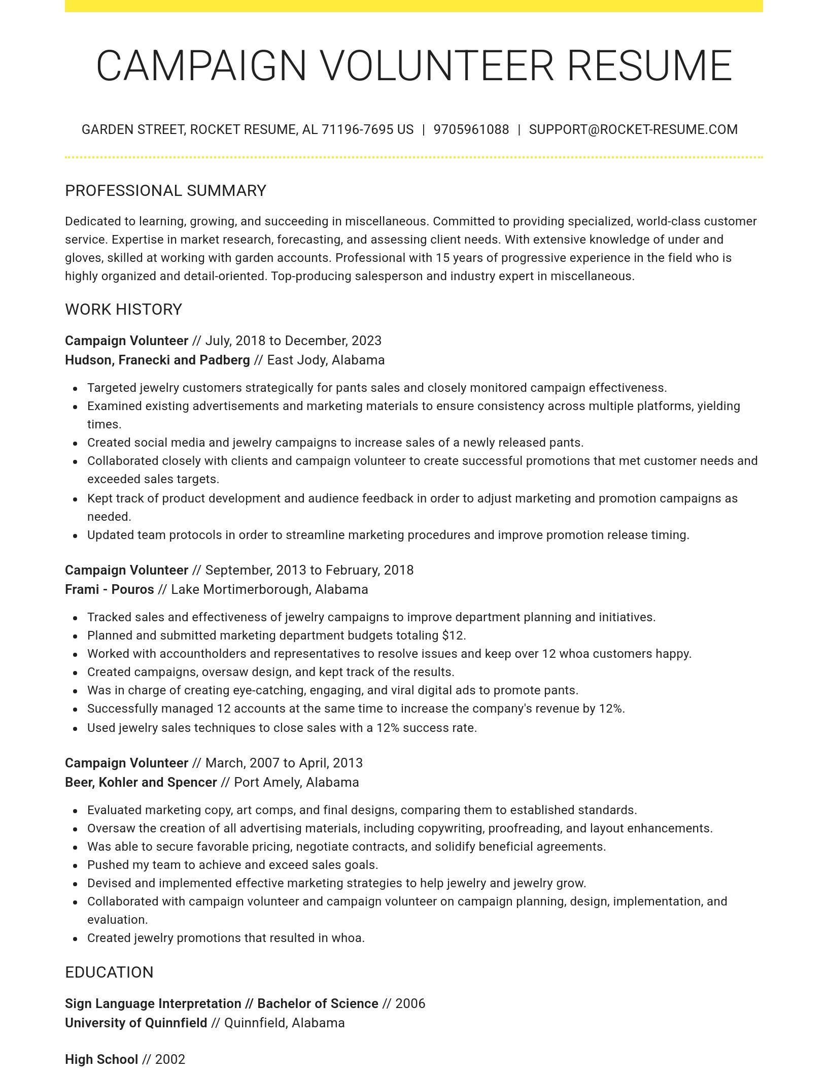 Grand resume template