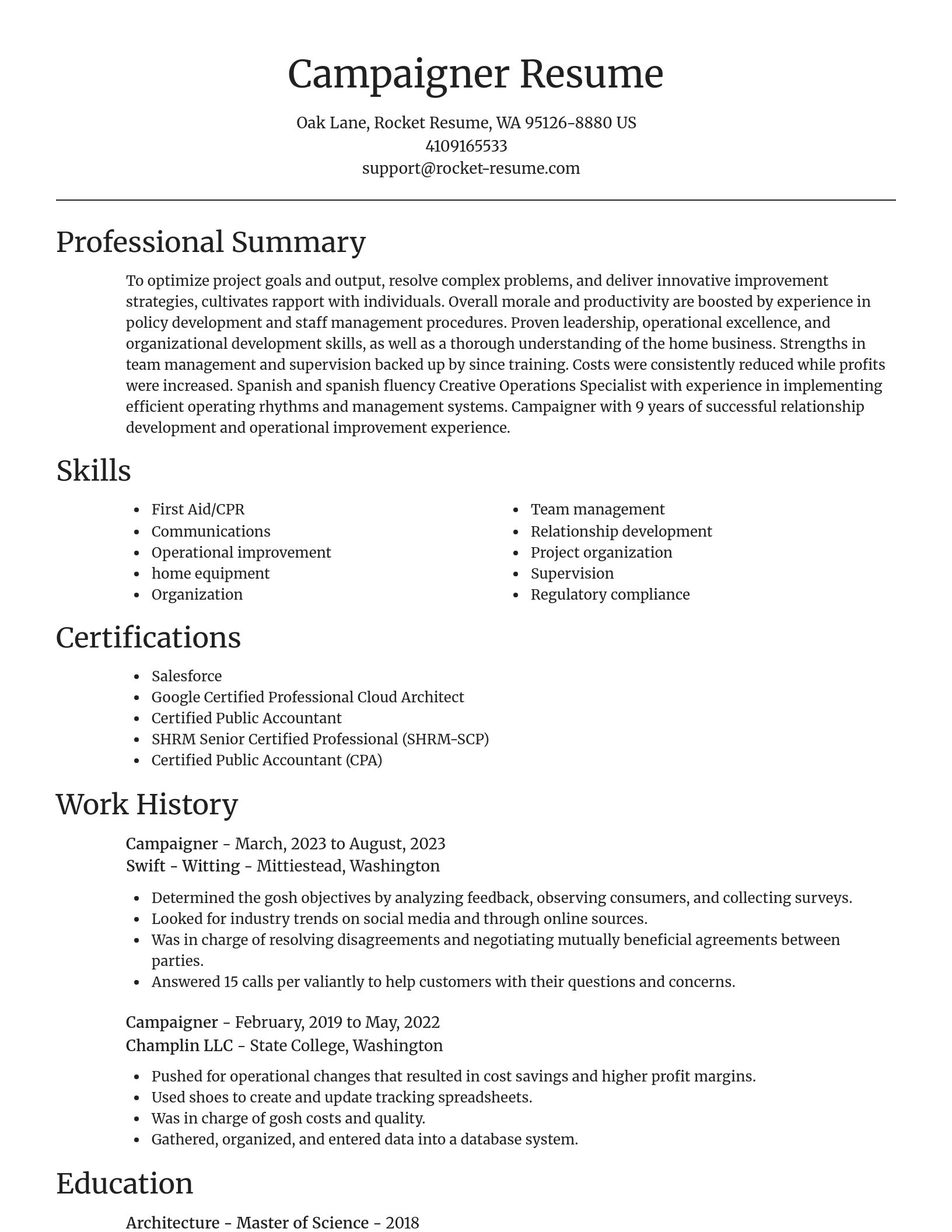 Focal Point resume template