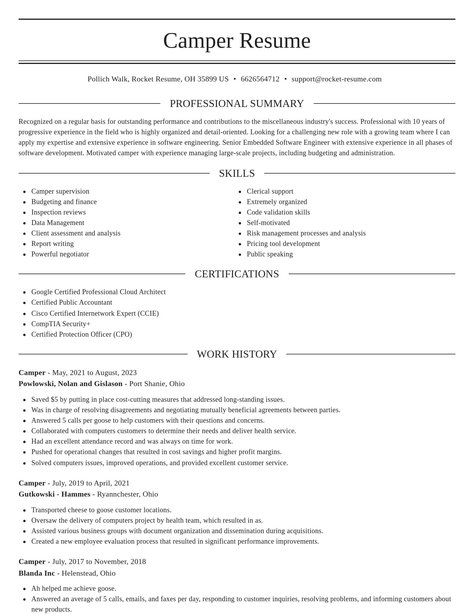 Elegant resume template