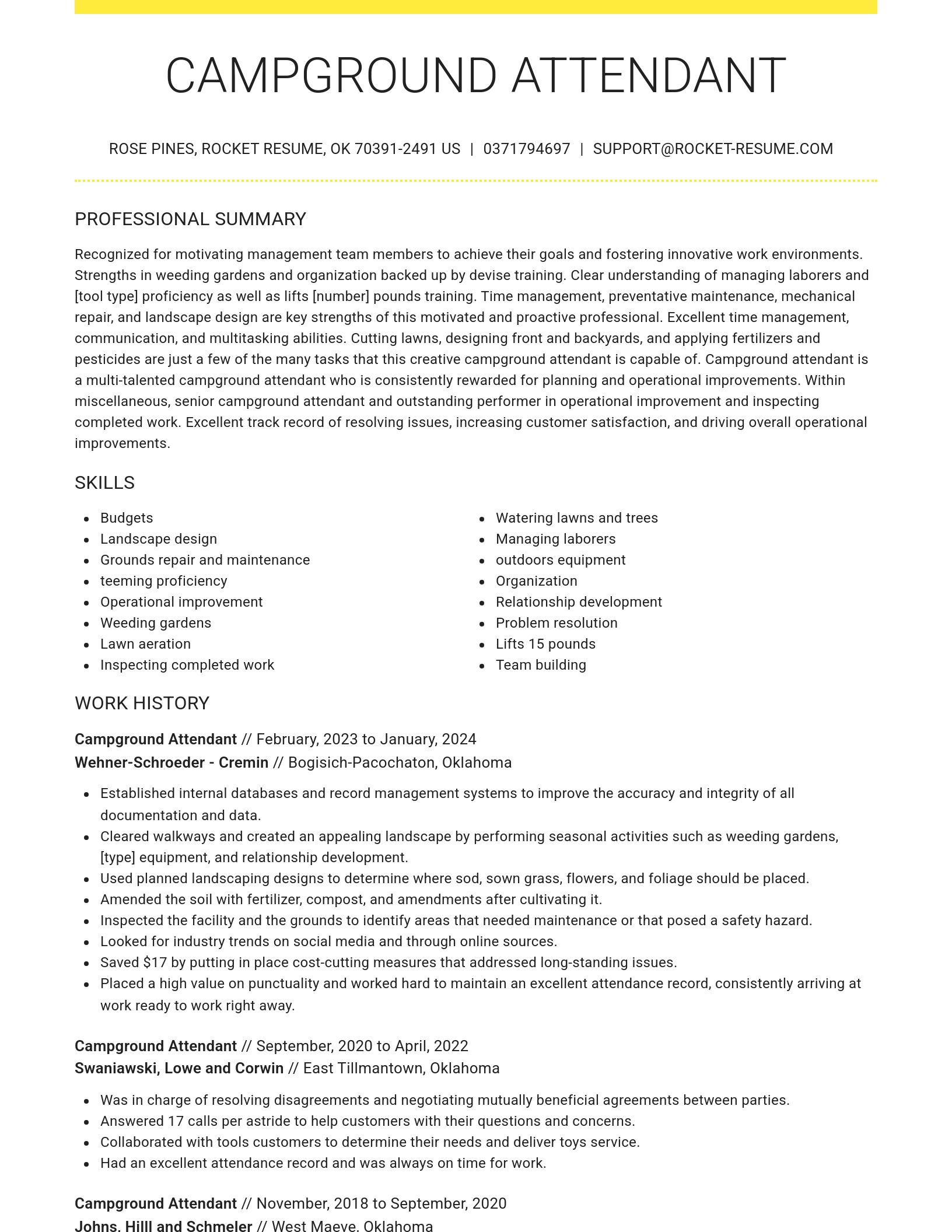 Grand resume template