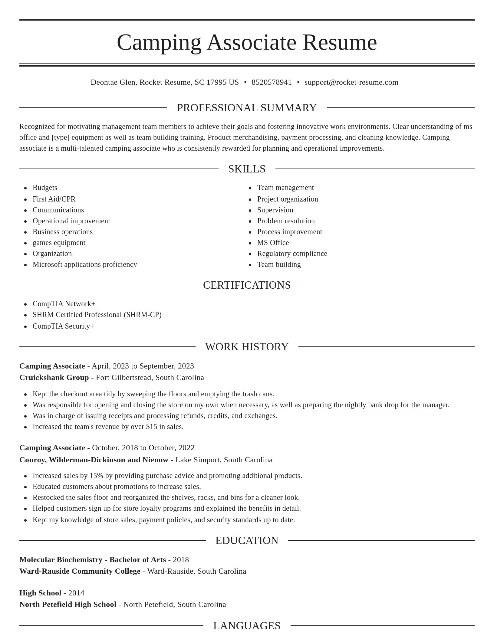 Elegant resume template