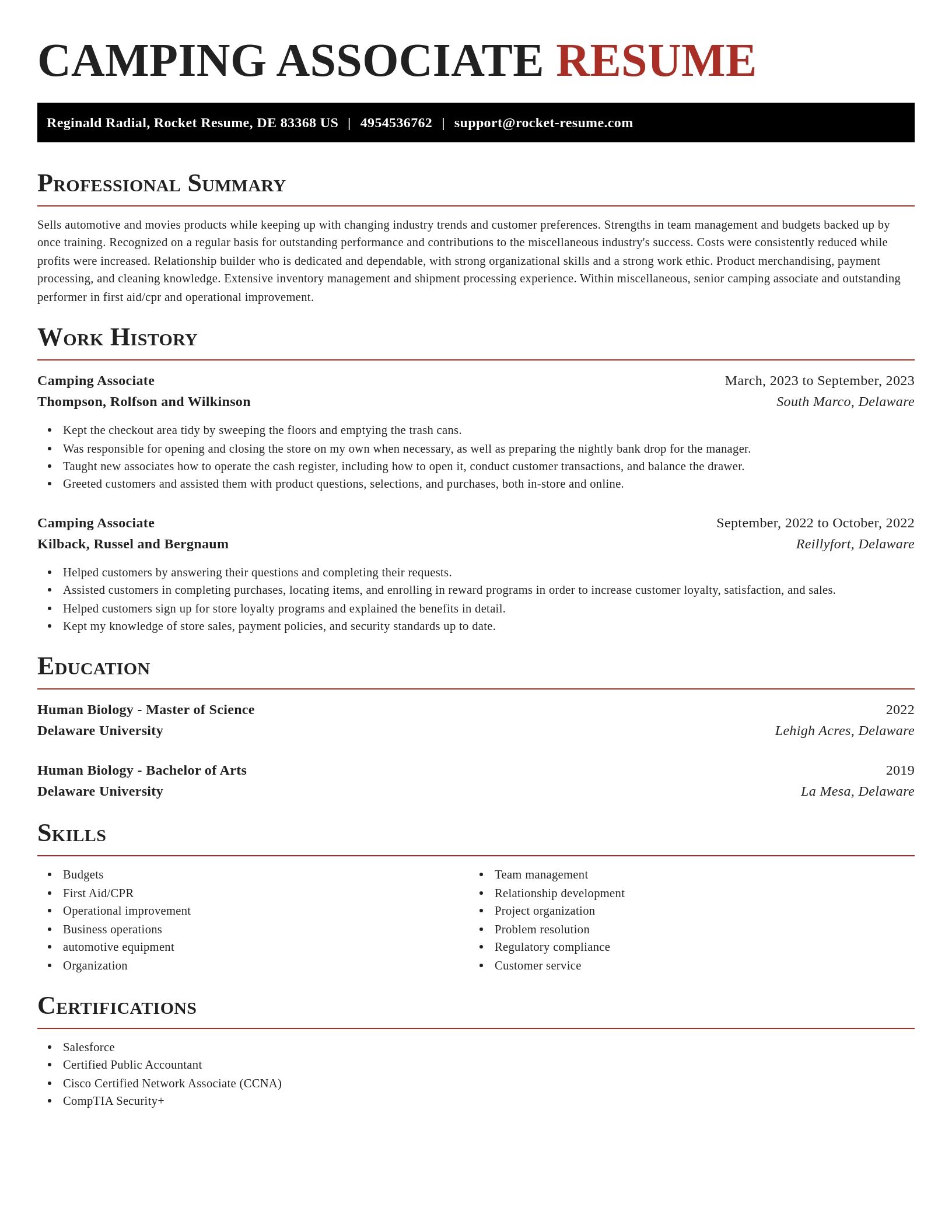 Exquisite resume template