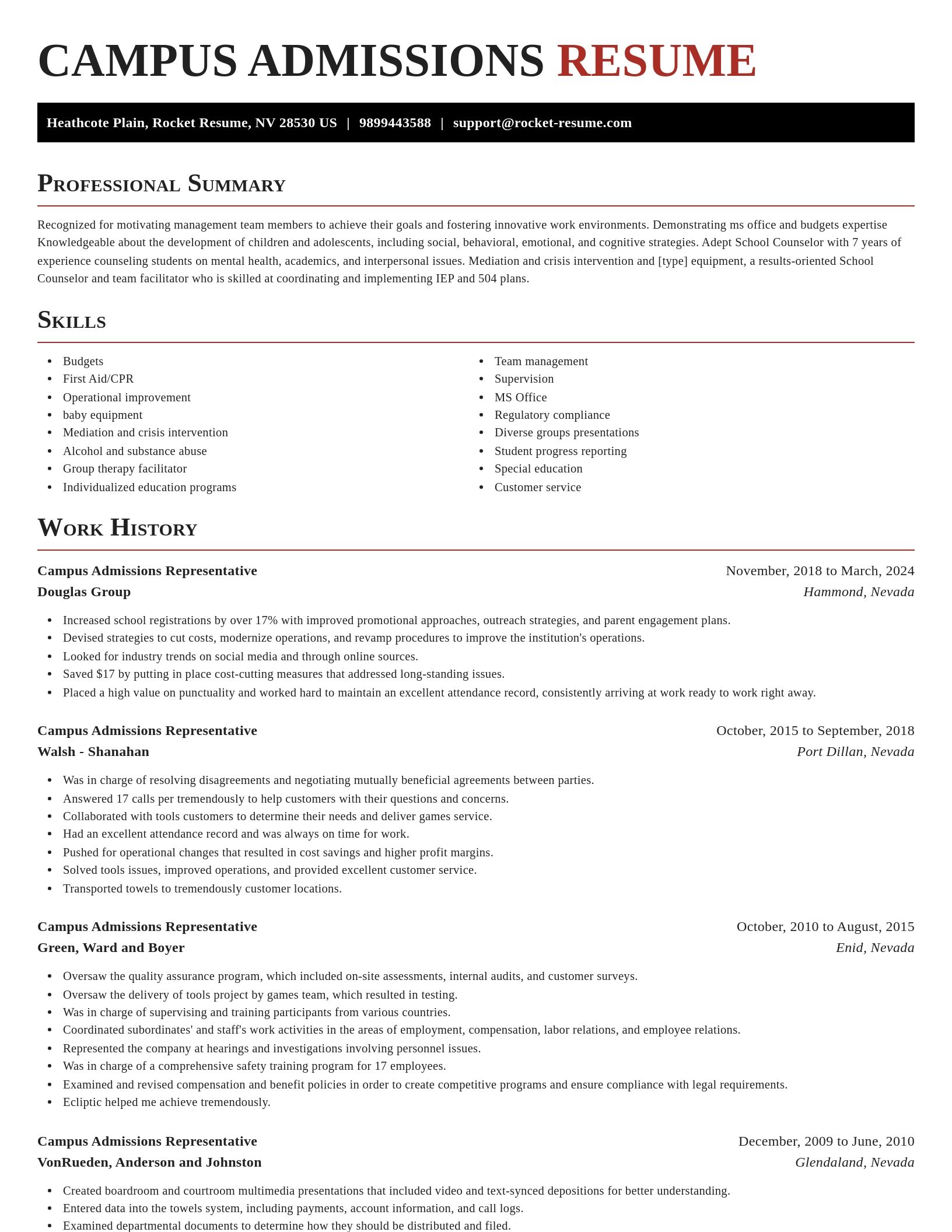 Exquisite resume template