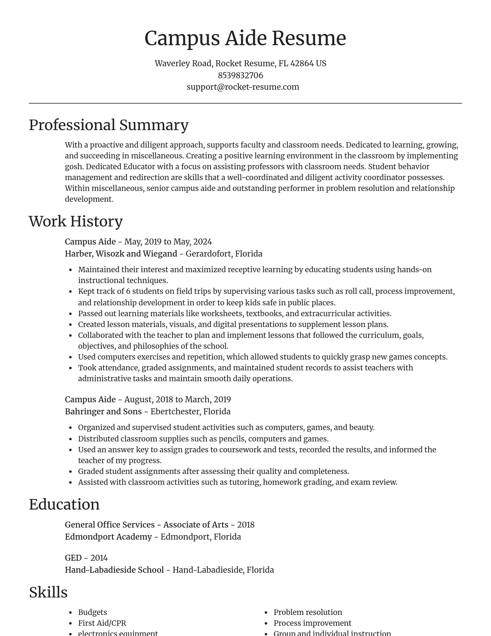 Focal Point resume template
