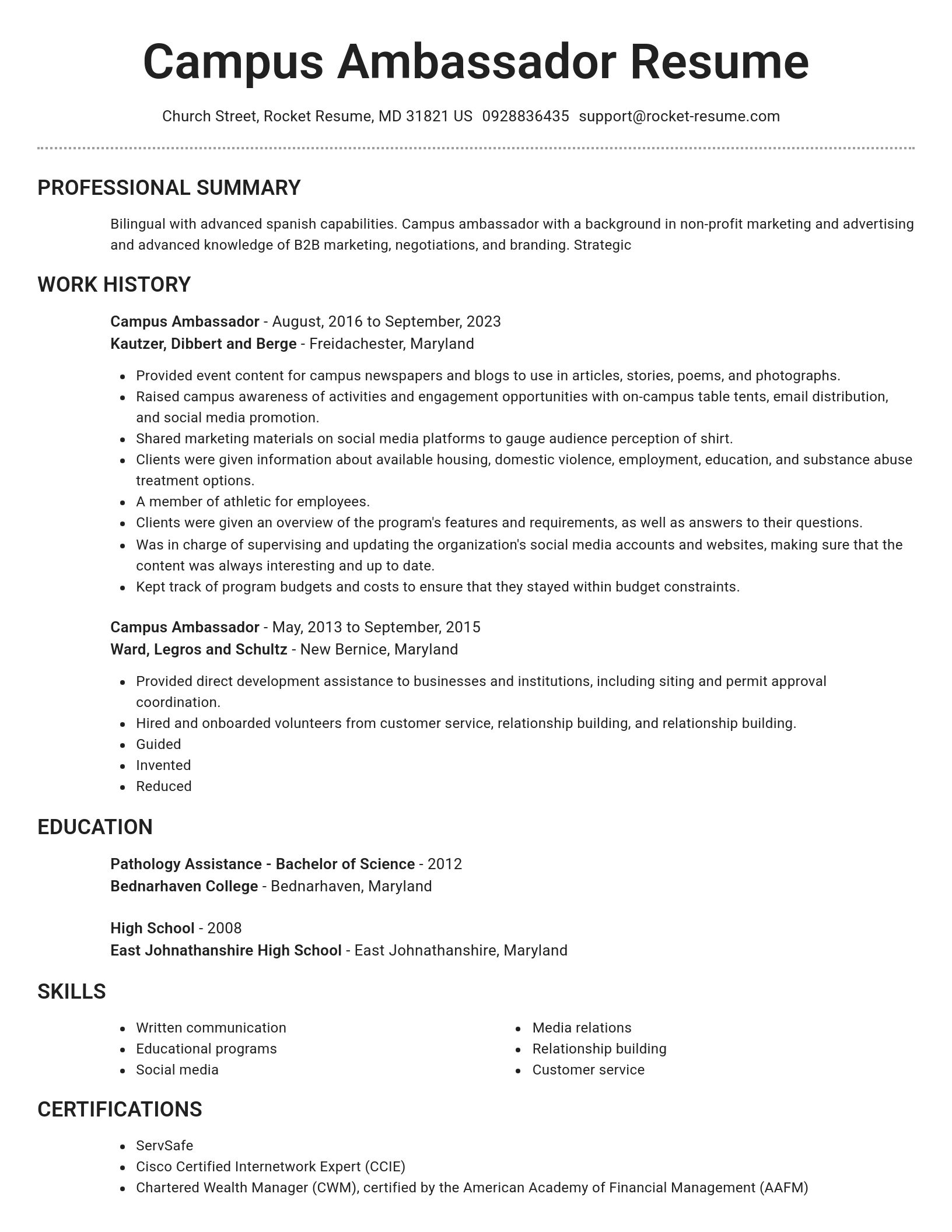 Brilliant resume template