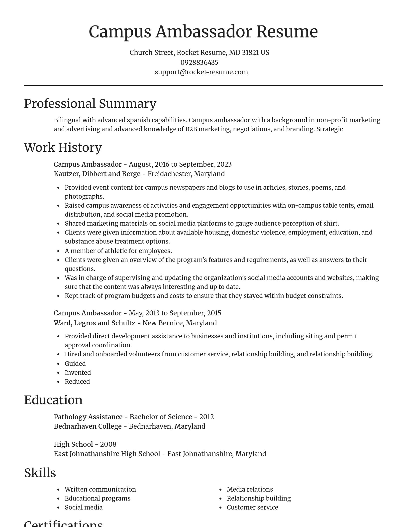 Focal Point resume template