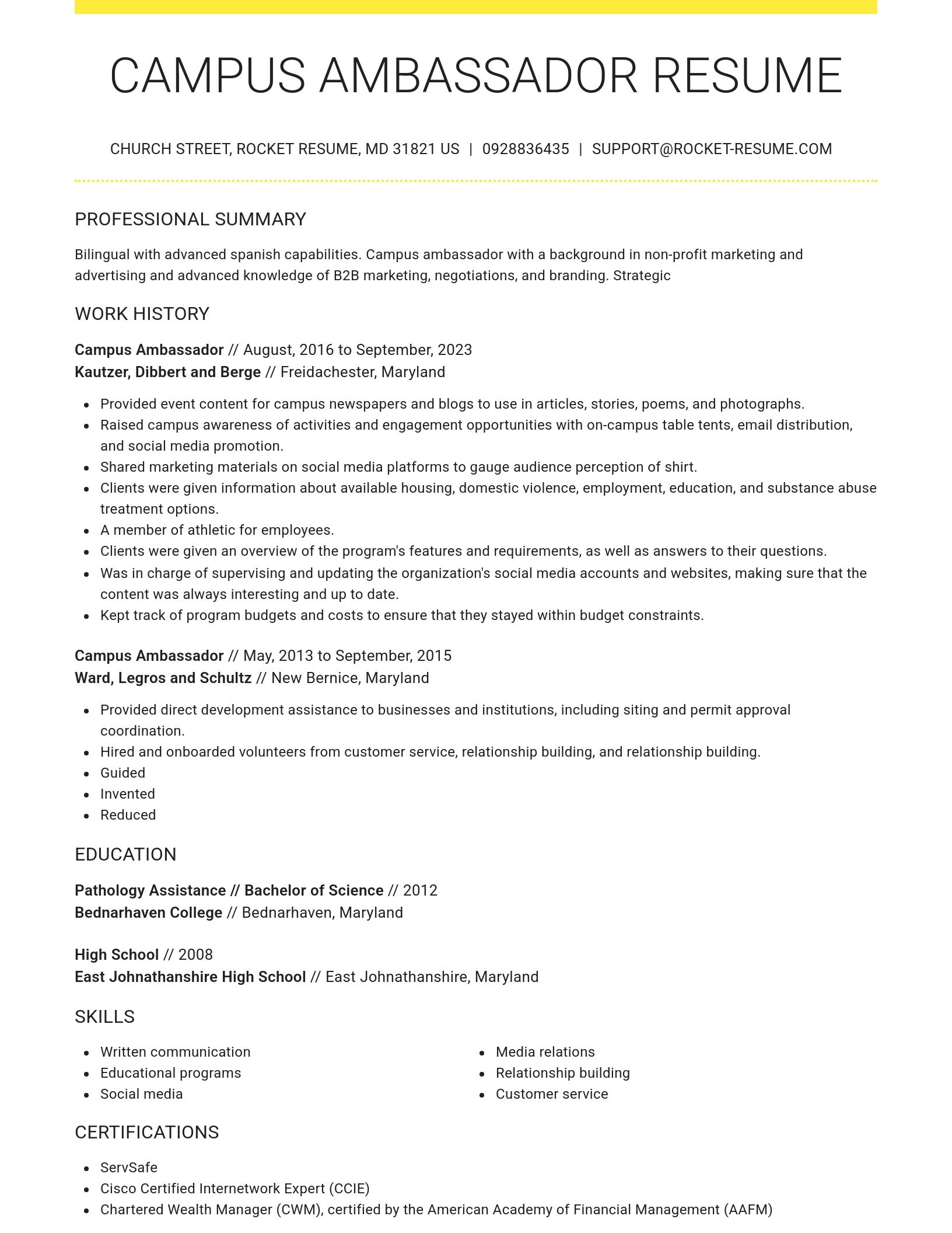 Grand resume template