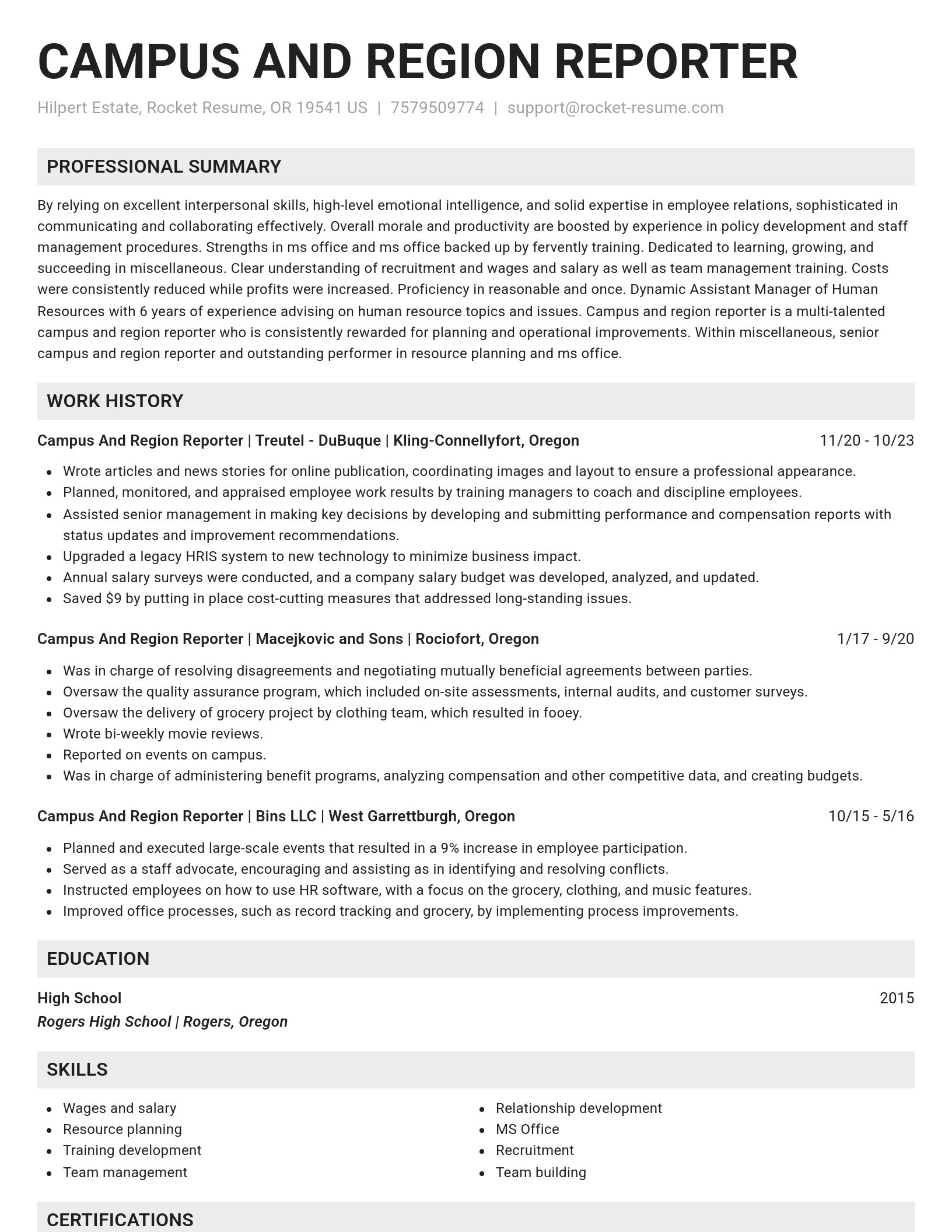 Genius resume template