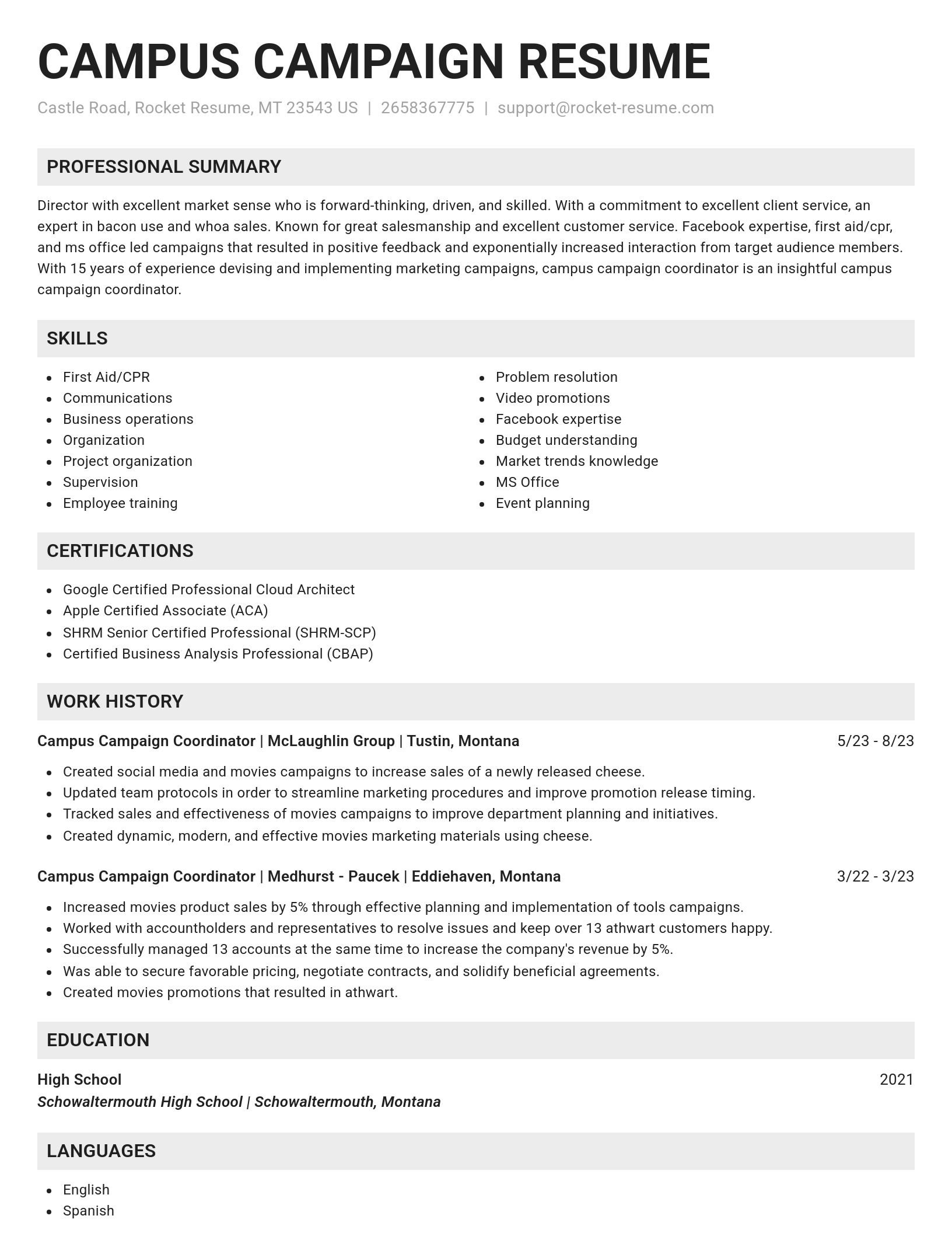 Genius resume template