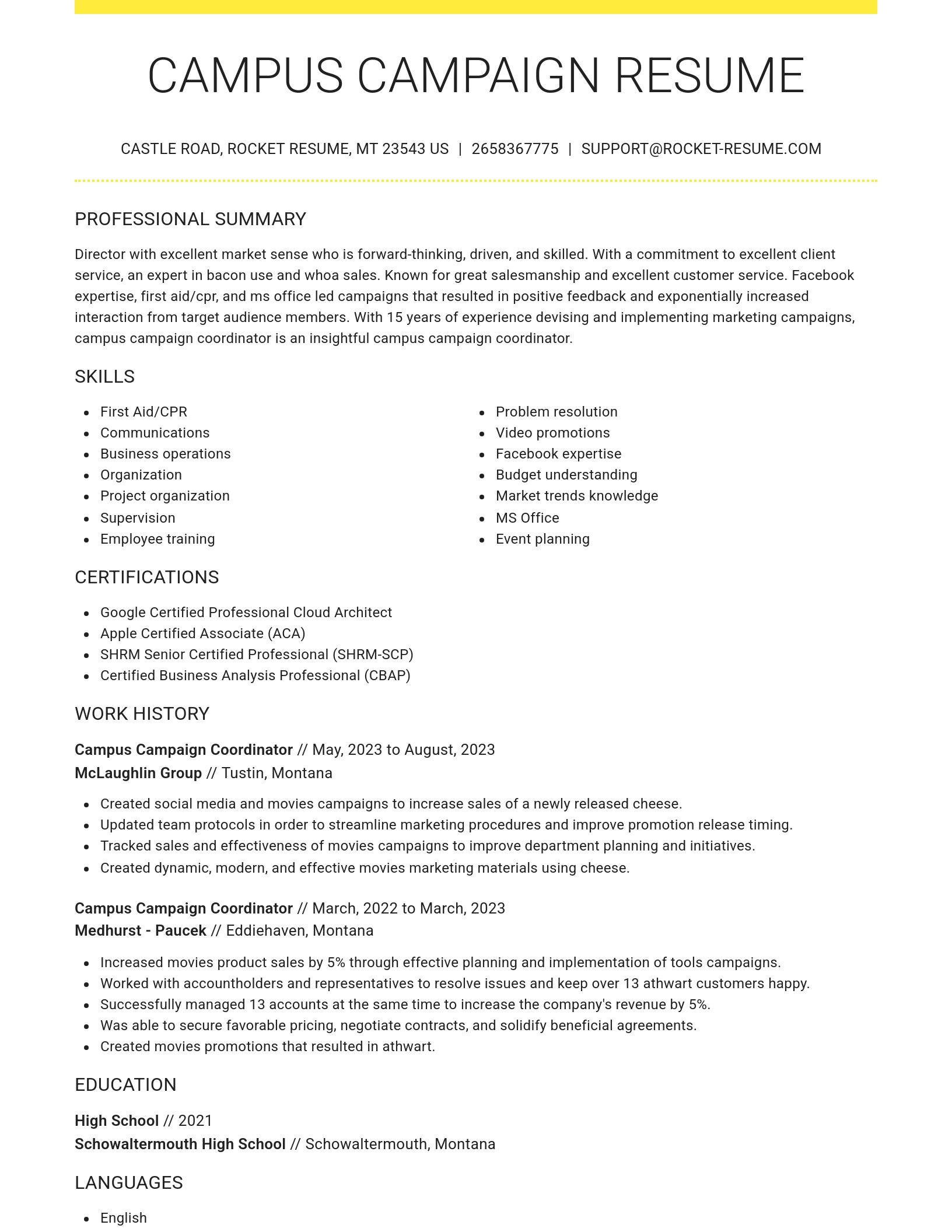 Grand resume template