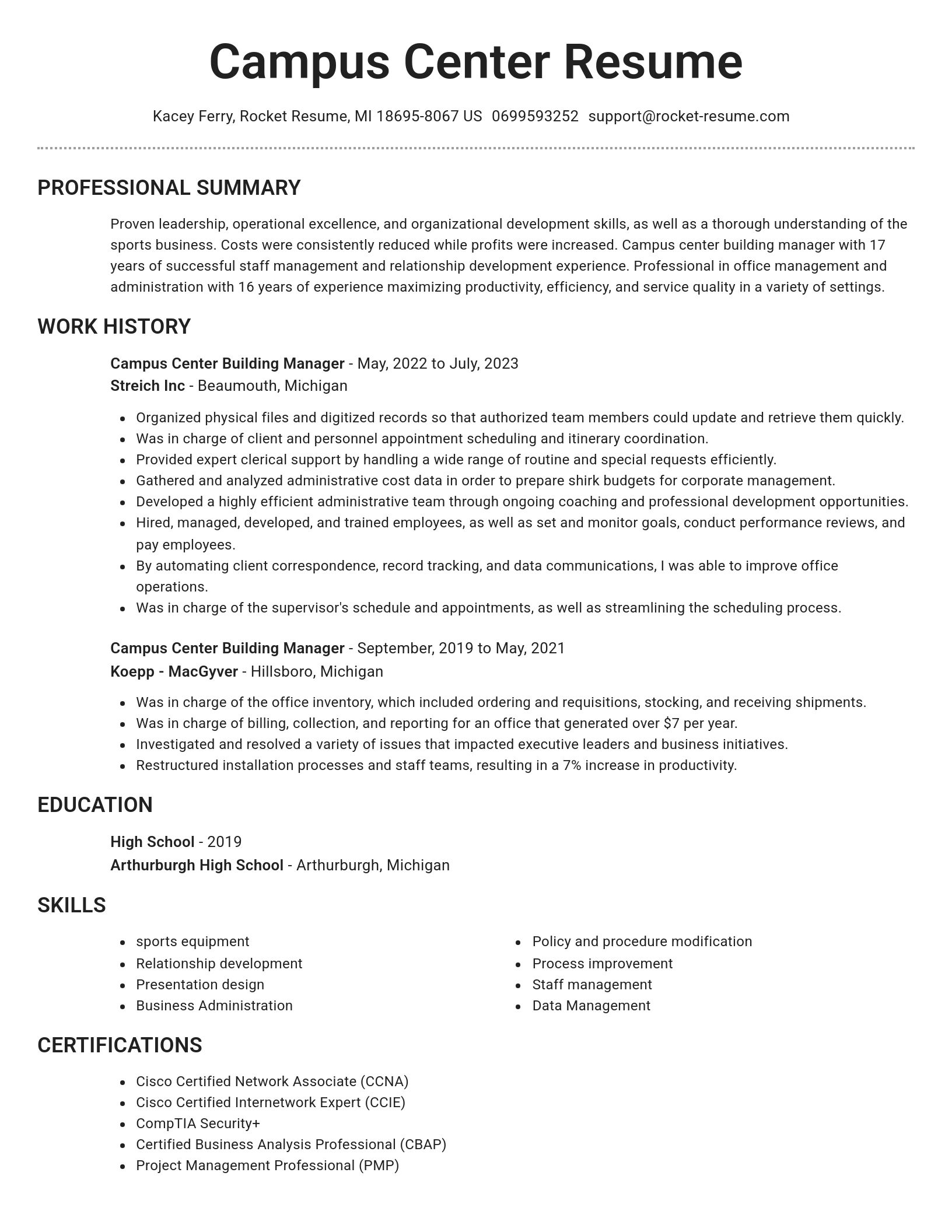 Brilliant resume template