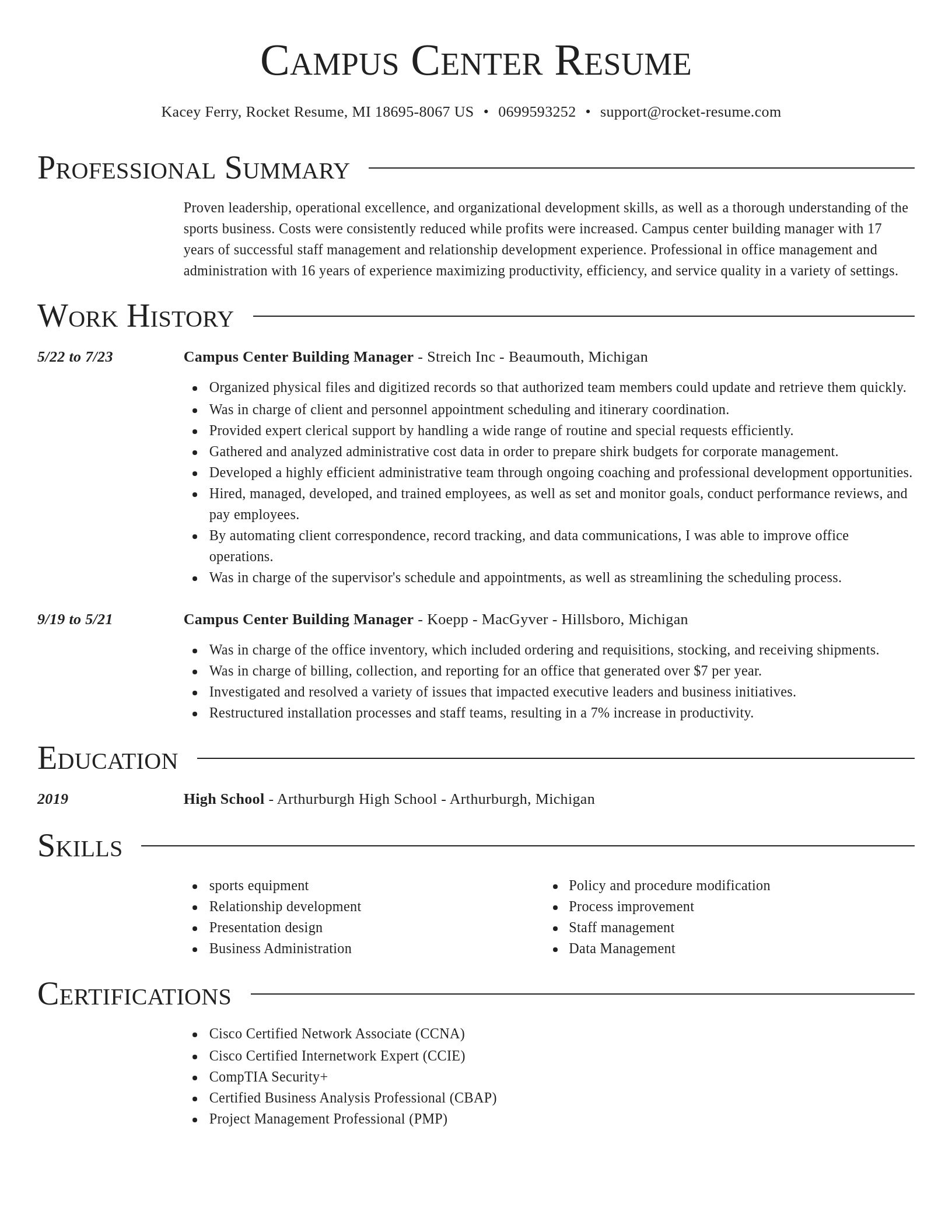 Director resume template