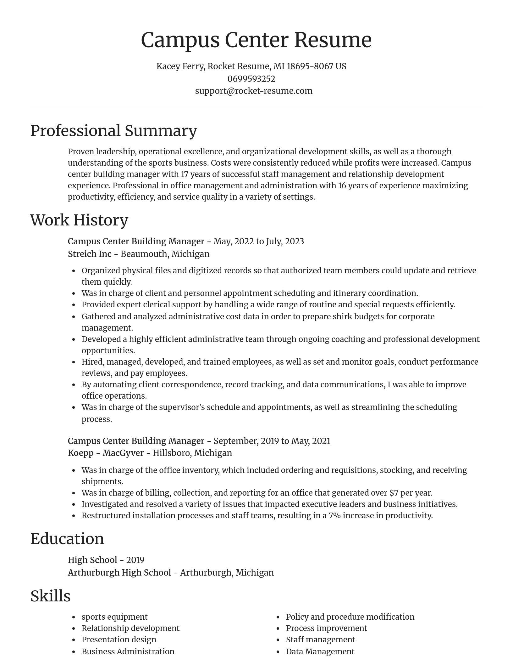 Focal Point resume template