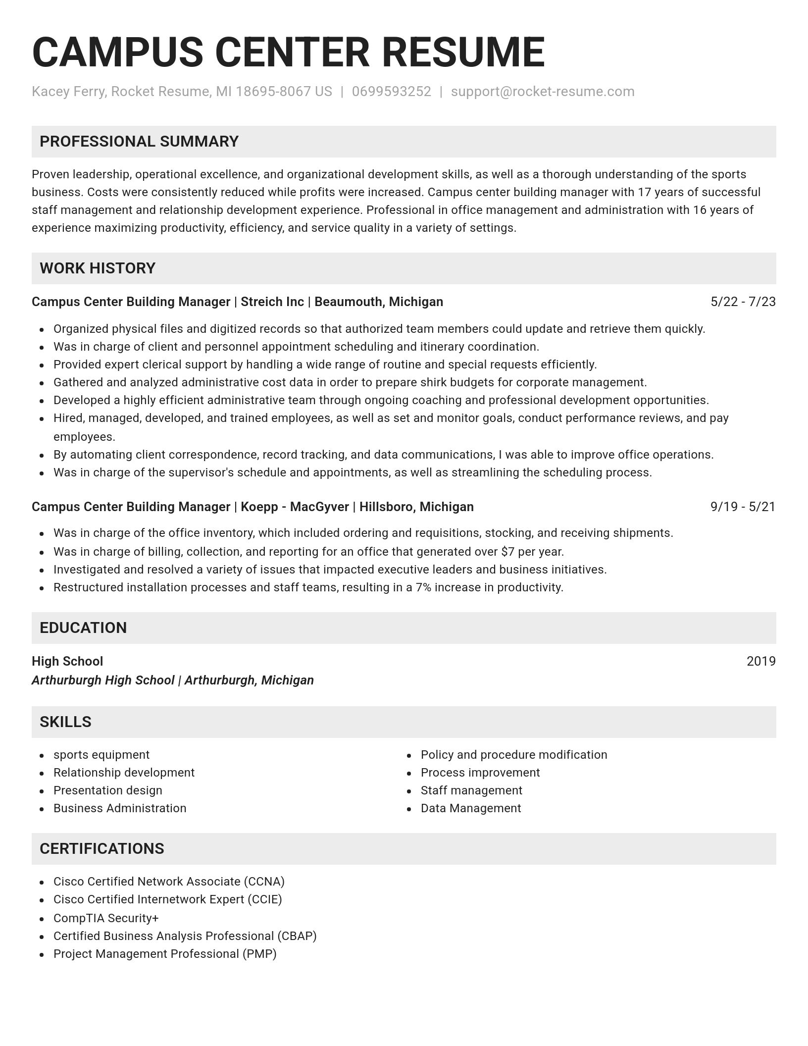 Genius resume template