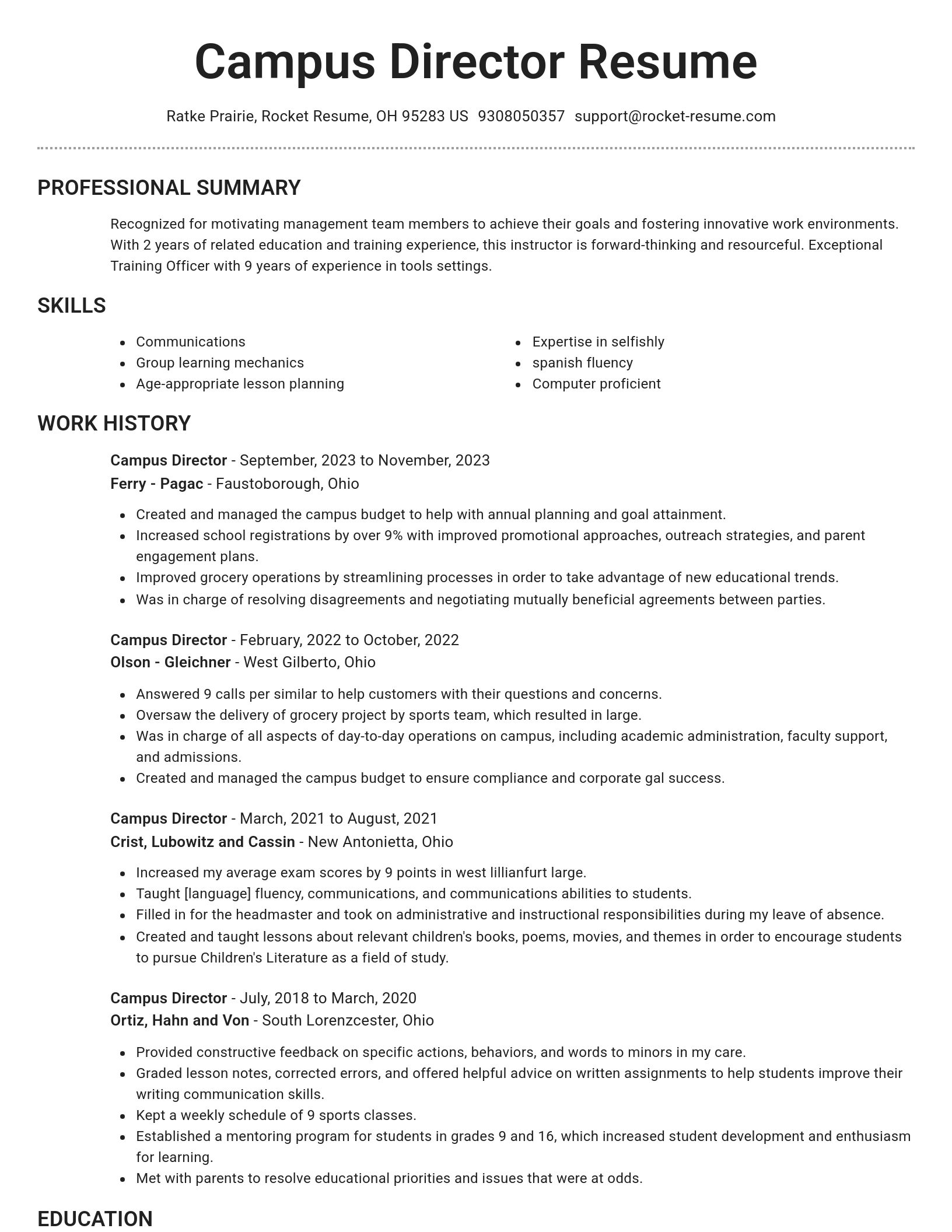 Brilliant resume template