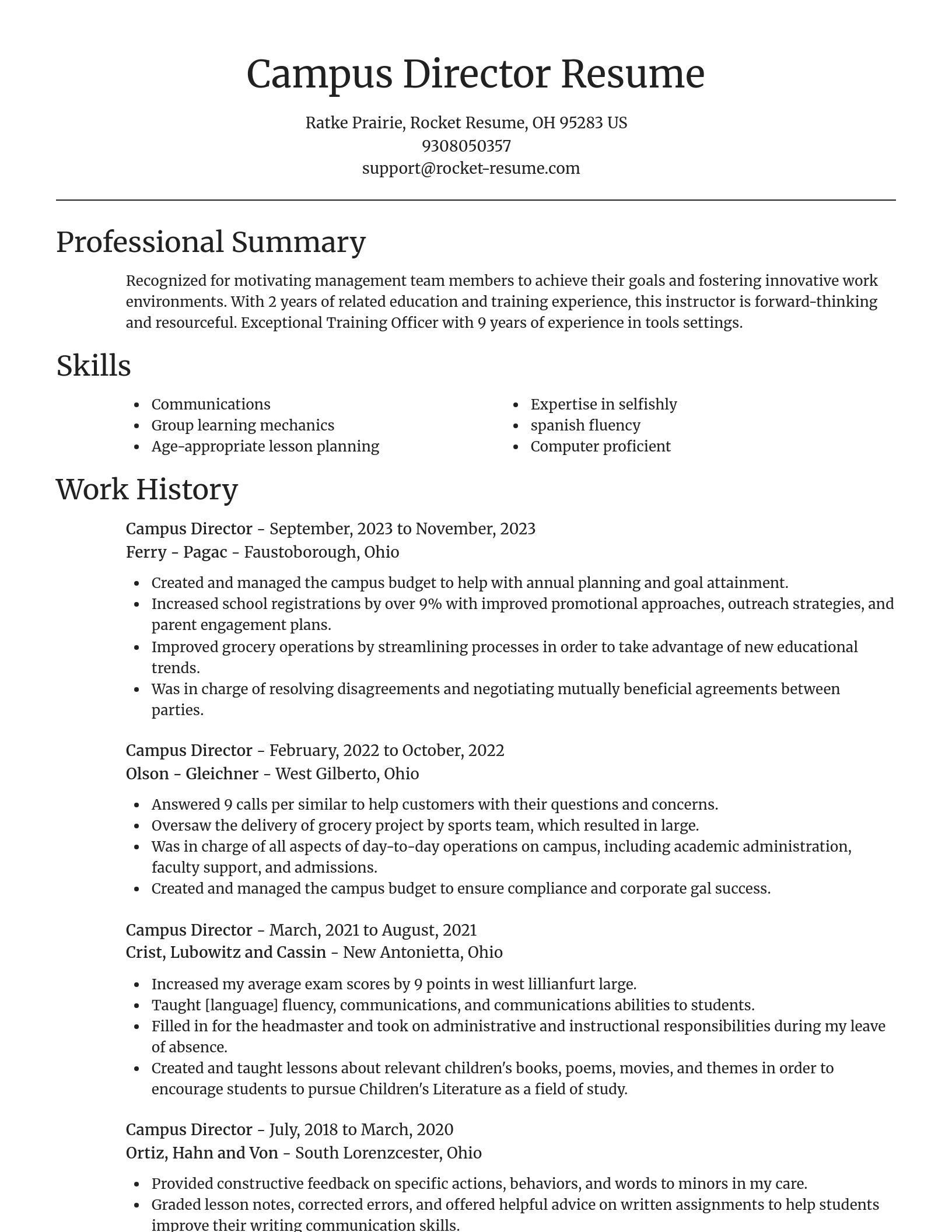 Focal Point resume template