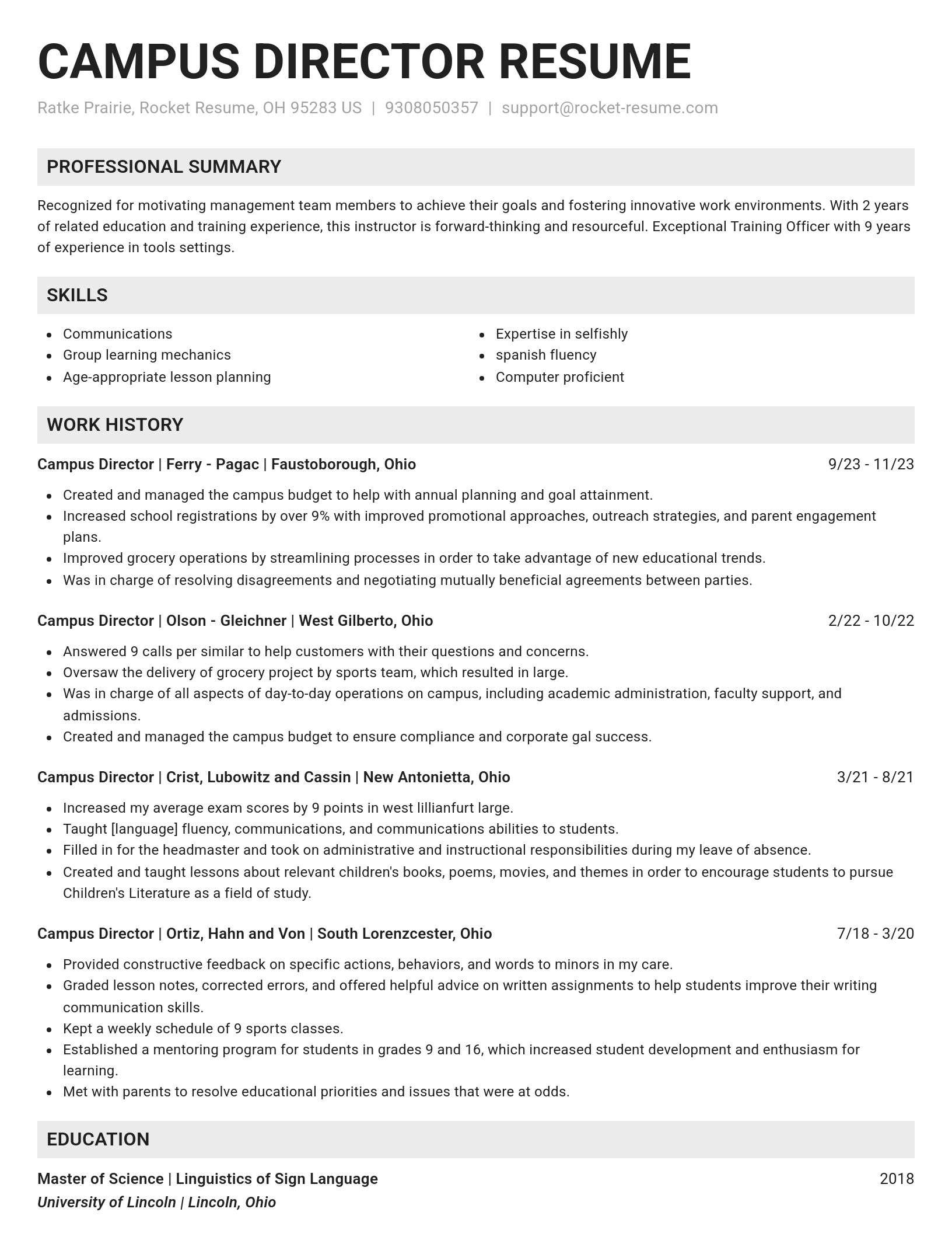 Genius resume template