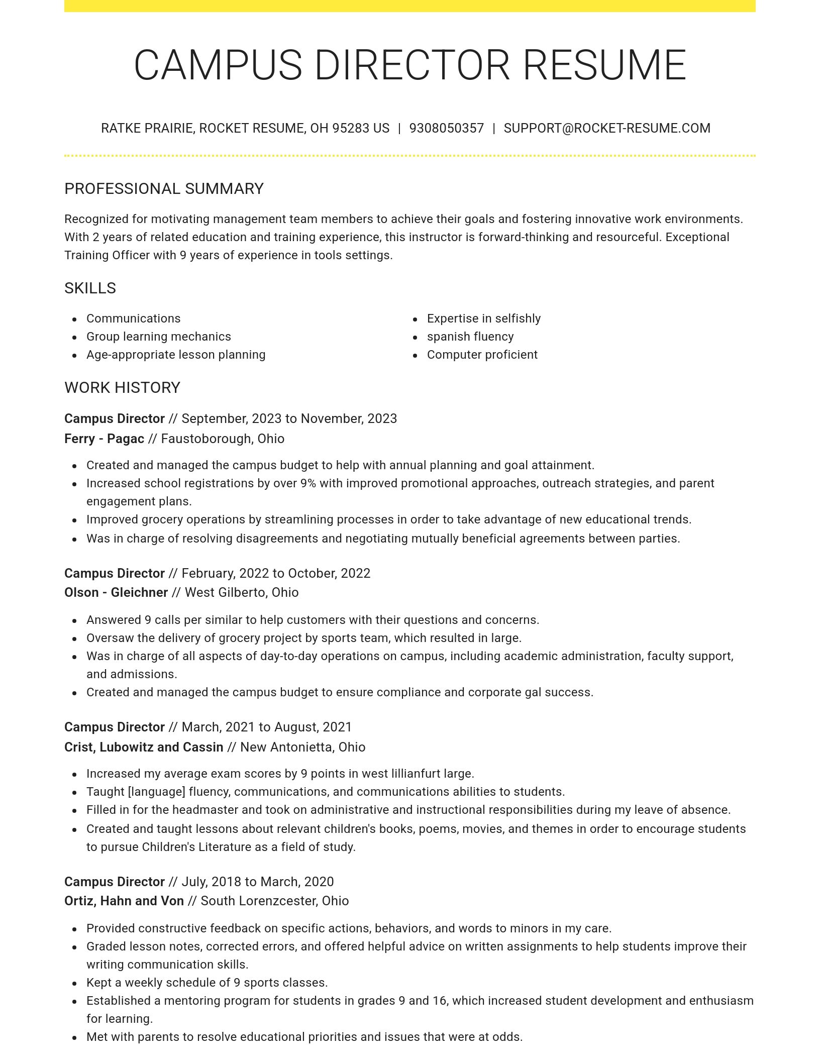 Grand resume template